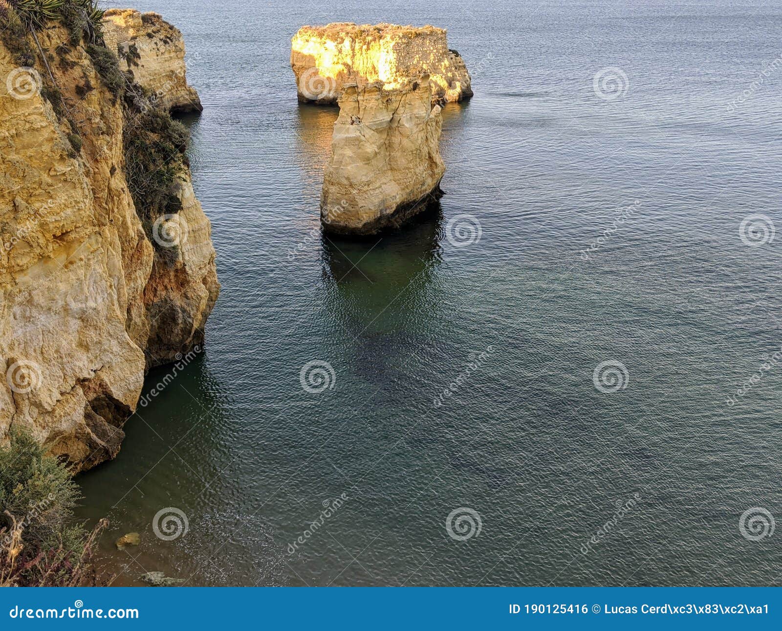 estudiantes beach cliffs, lagos, portugal. rocky beach in, portugal.