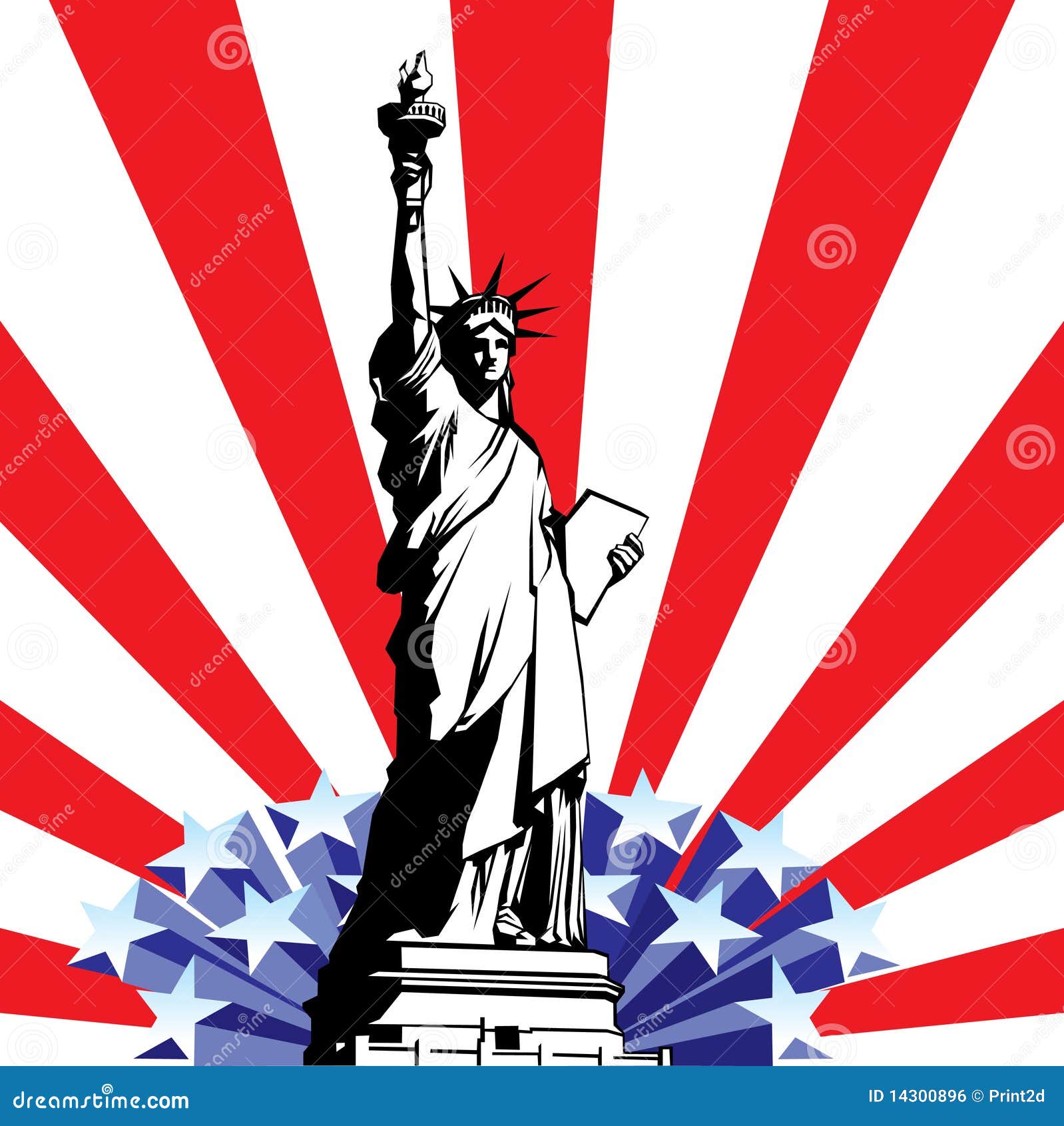 Estátua de liberdade ilustração do vetor. Ilustração de grampo - 14300896