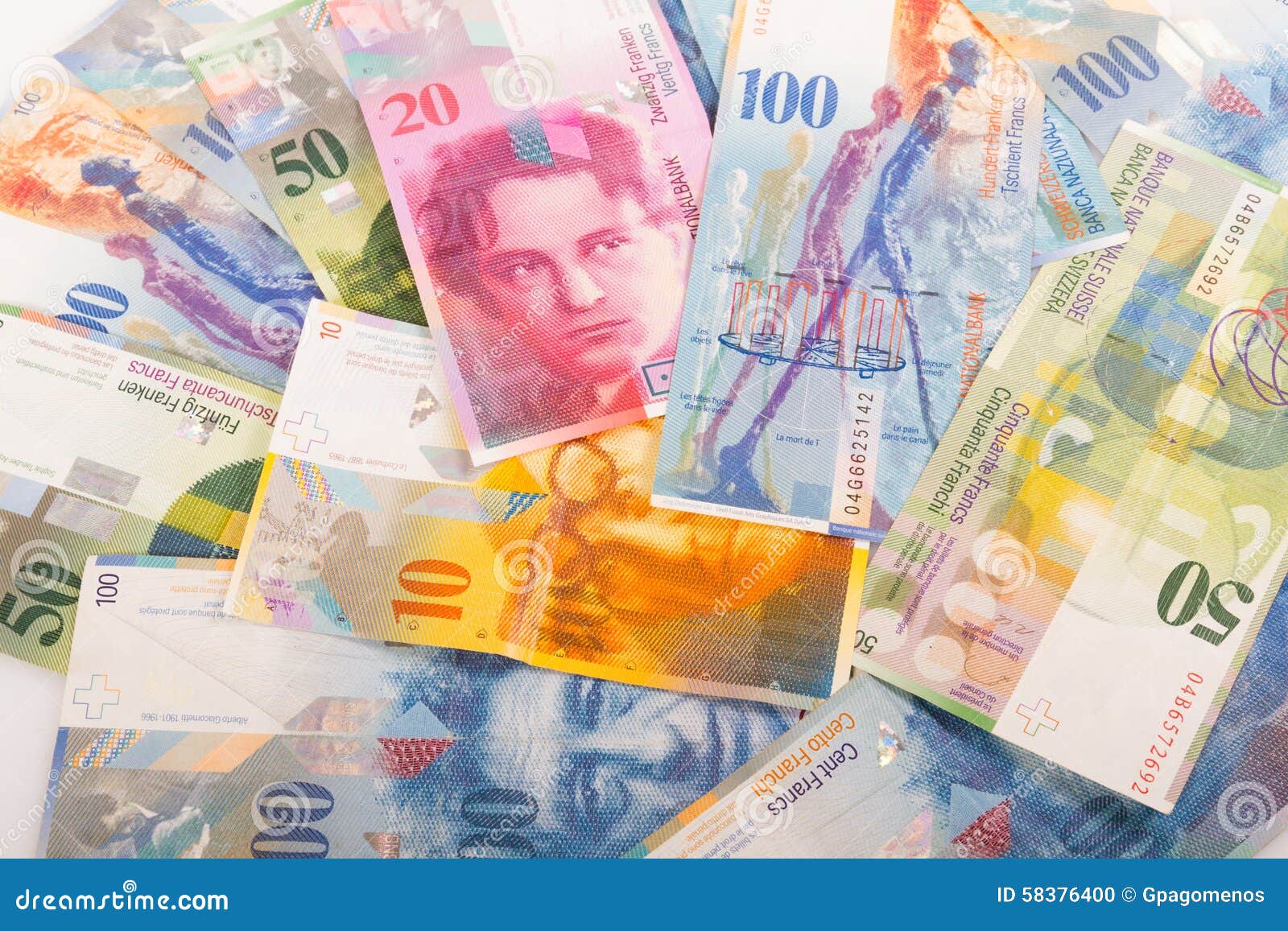 100 50 Et 10 Billets De Banque De Suisse De Chf Photo Stock Image Du Paiement Economique