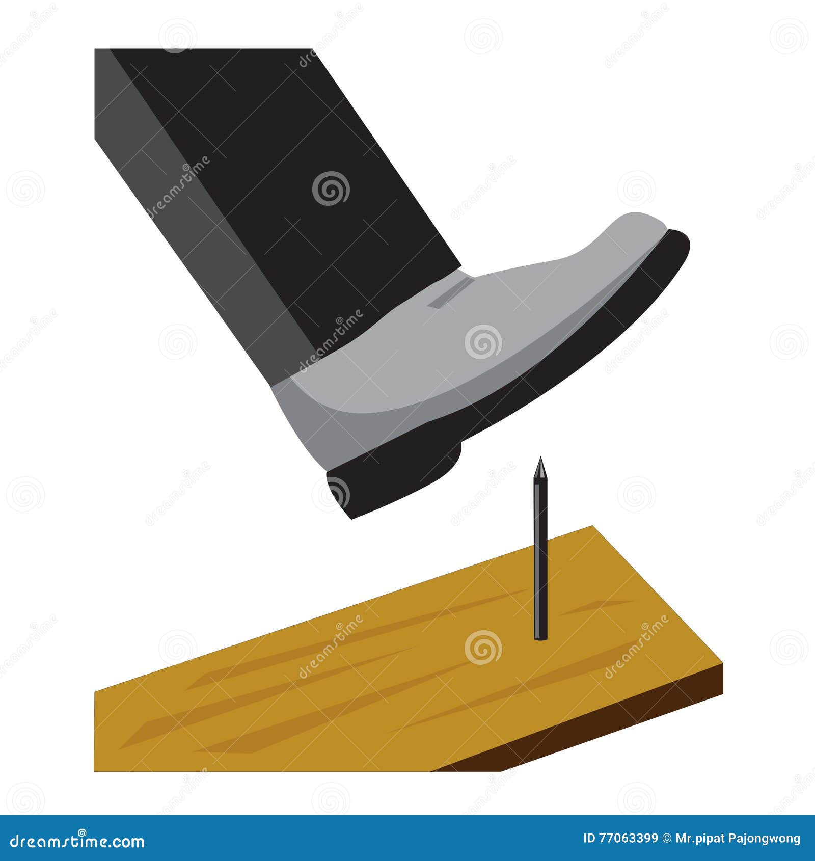 Etapas Das Botas Em Um Prego Ilustração Stock - Ilustração de prego, etapas: 77063399