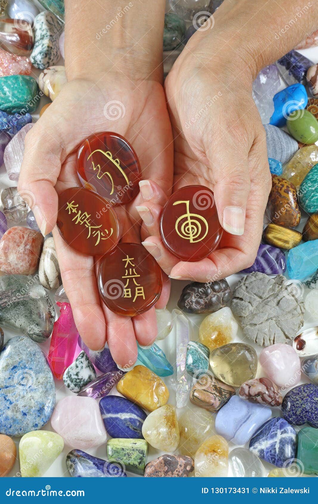 reiki healer offering set of carnelian palm stones