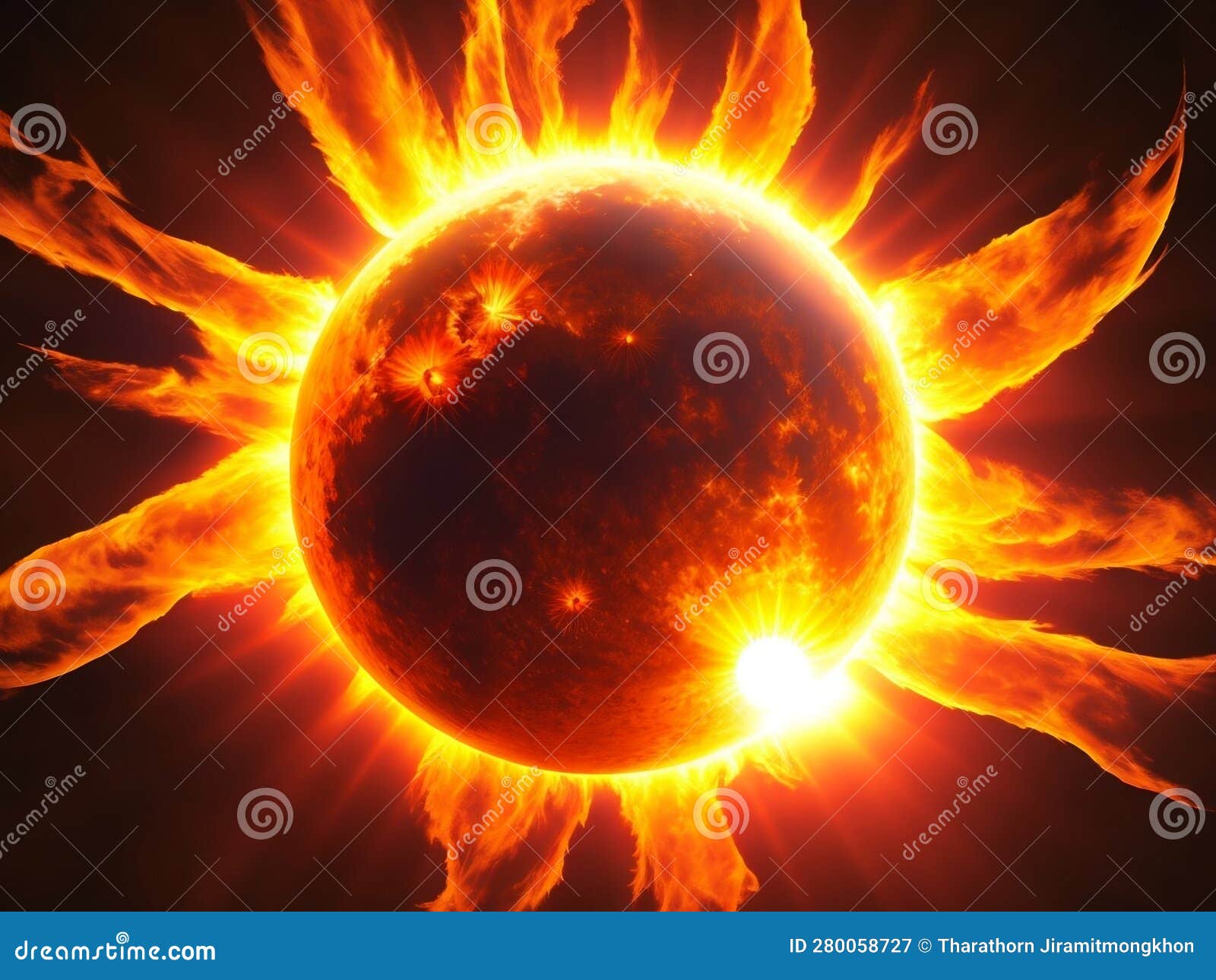 Premium Vector | 3d realistic sun vector with summer time title in a  background with hand drawing summer elements