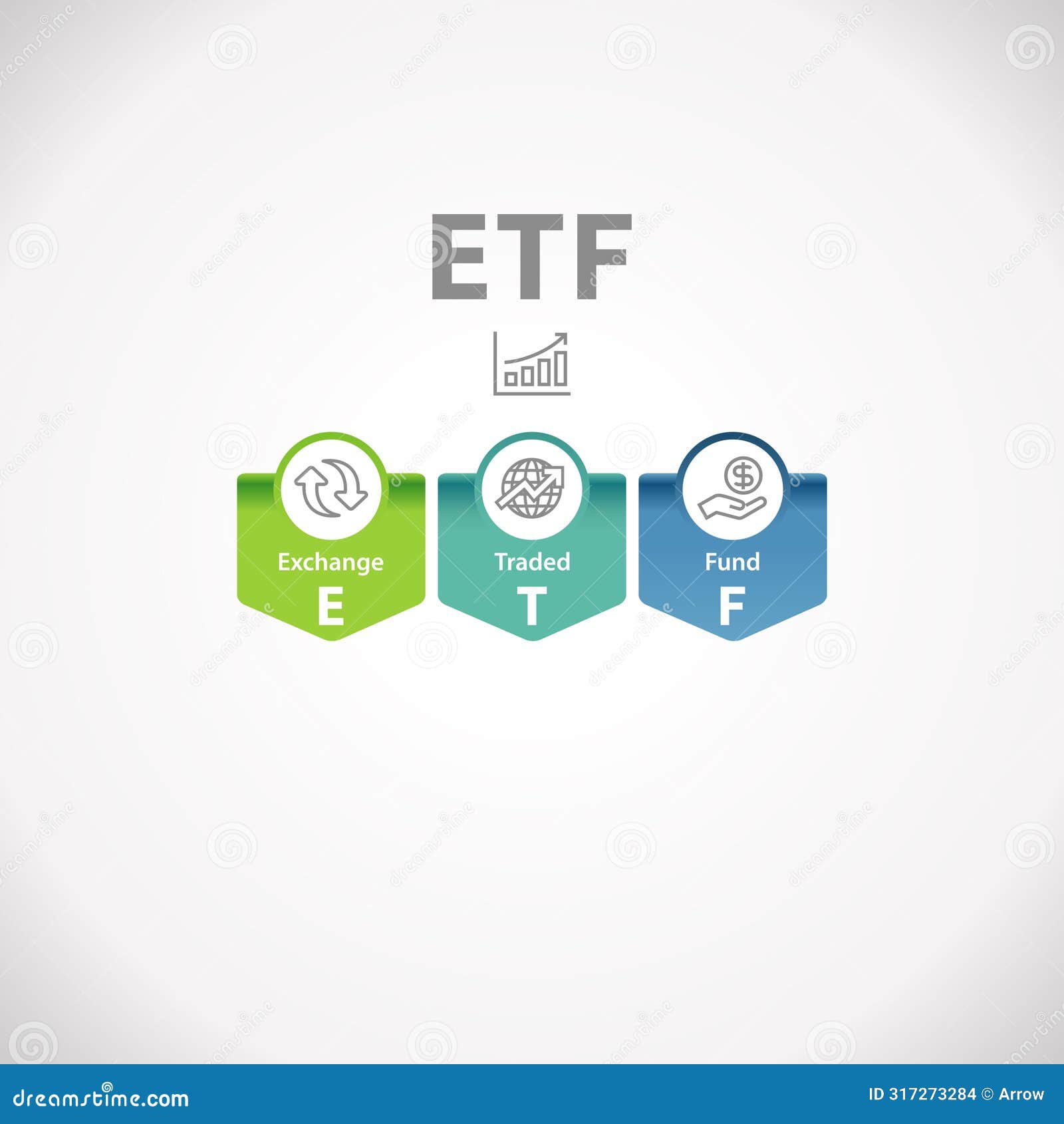 etf exchange traded fund investment icon  infographic