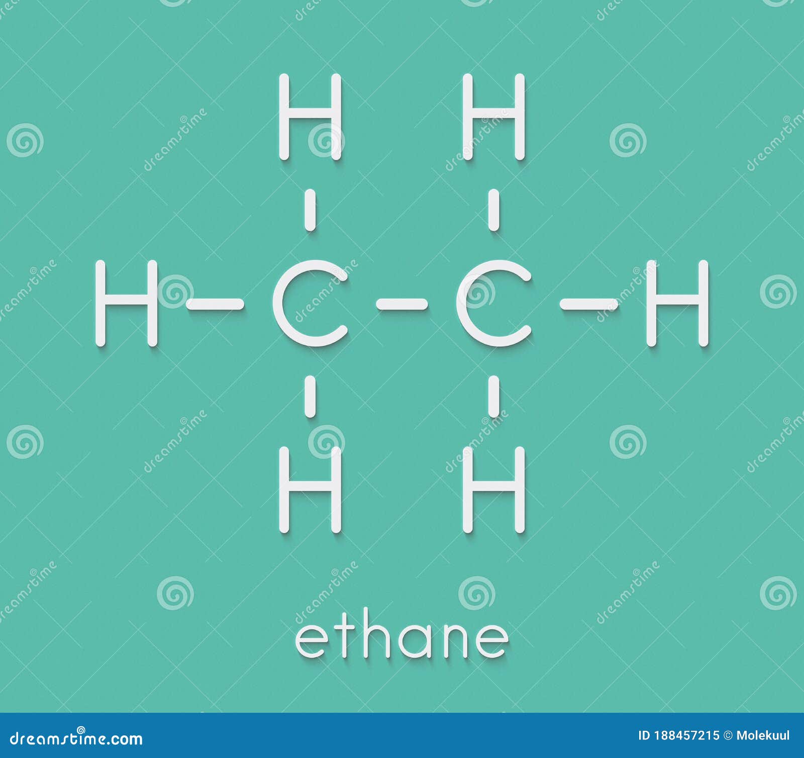 Ethane Natural Gas Component Molecule. Skeletal Formula. Stock ...