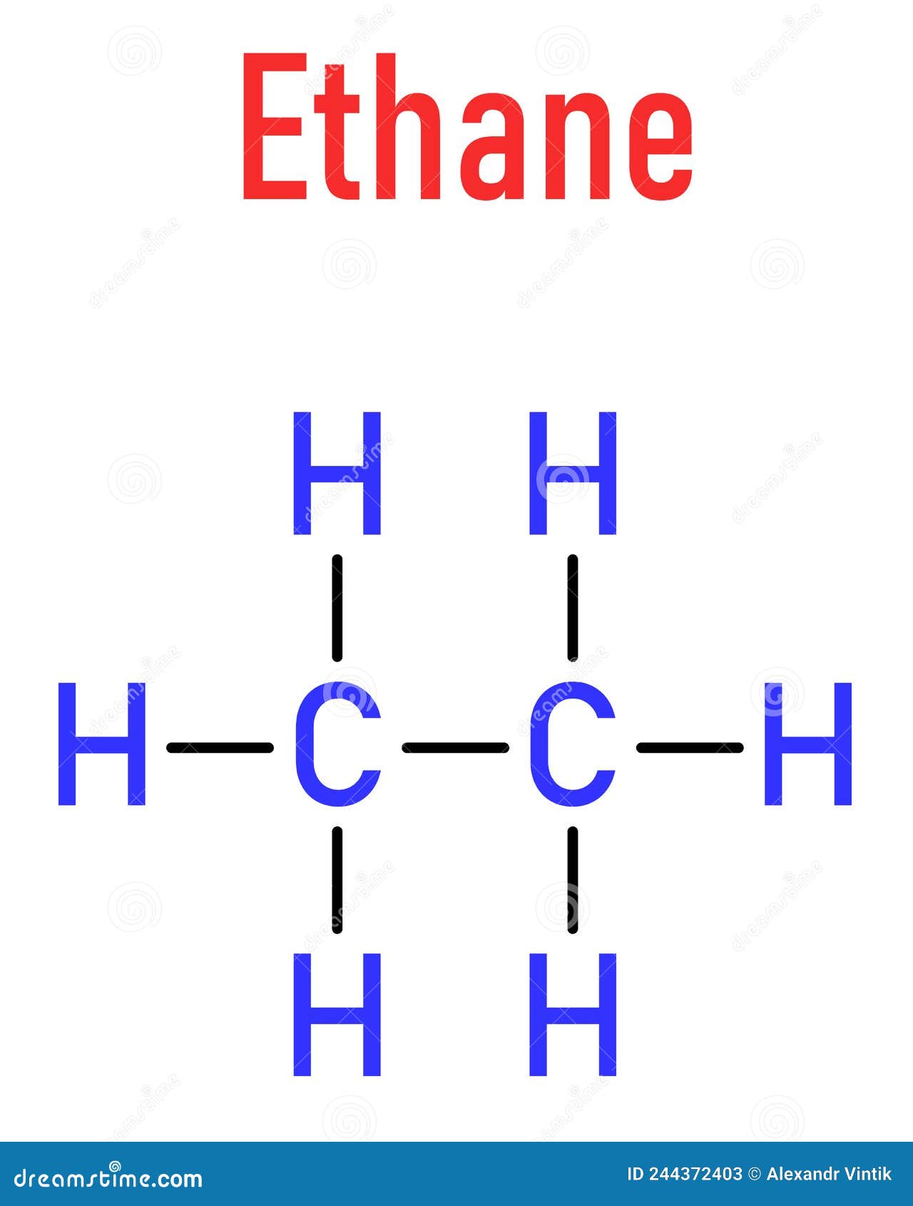 Ethane Natural Gas Component Molecule. Skeletal Formula Stock Vector ...