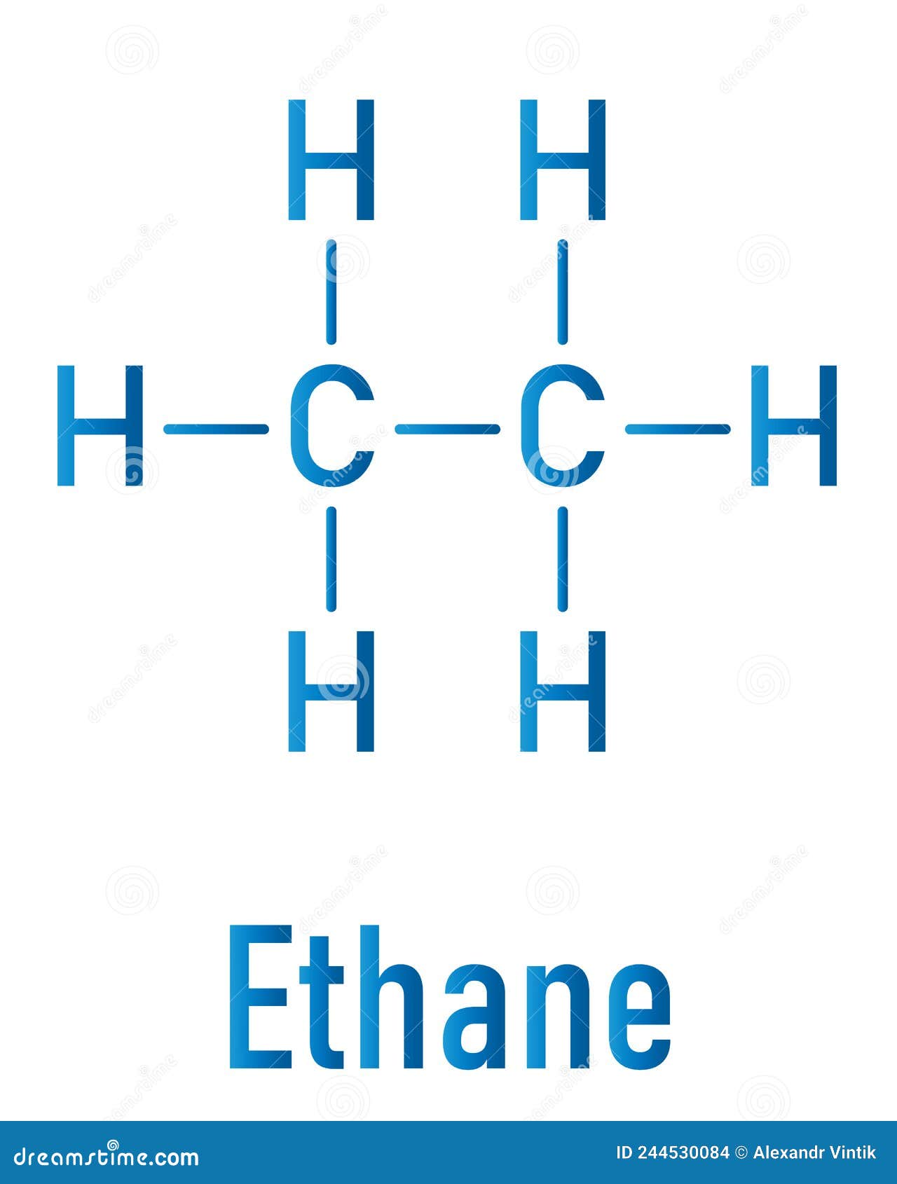 Ethane Natural Gas Component Molecule. Skeletal Formula Stock Vector ...