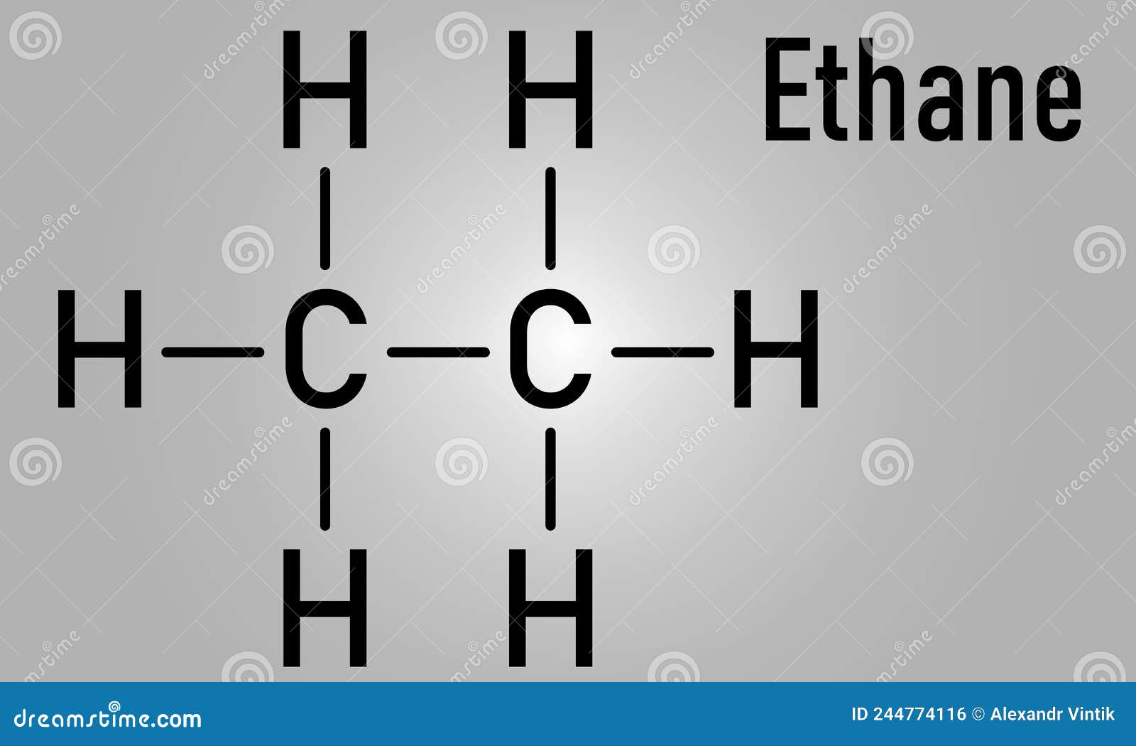 Ethane Natural Gas Component Molecule. Skeletal Formula Stock Vector ...