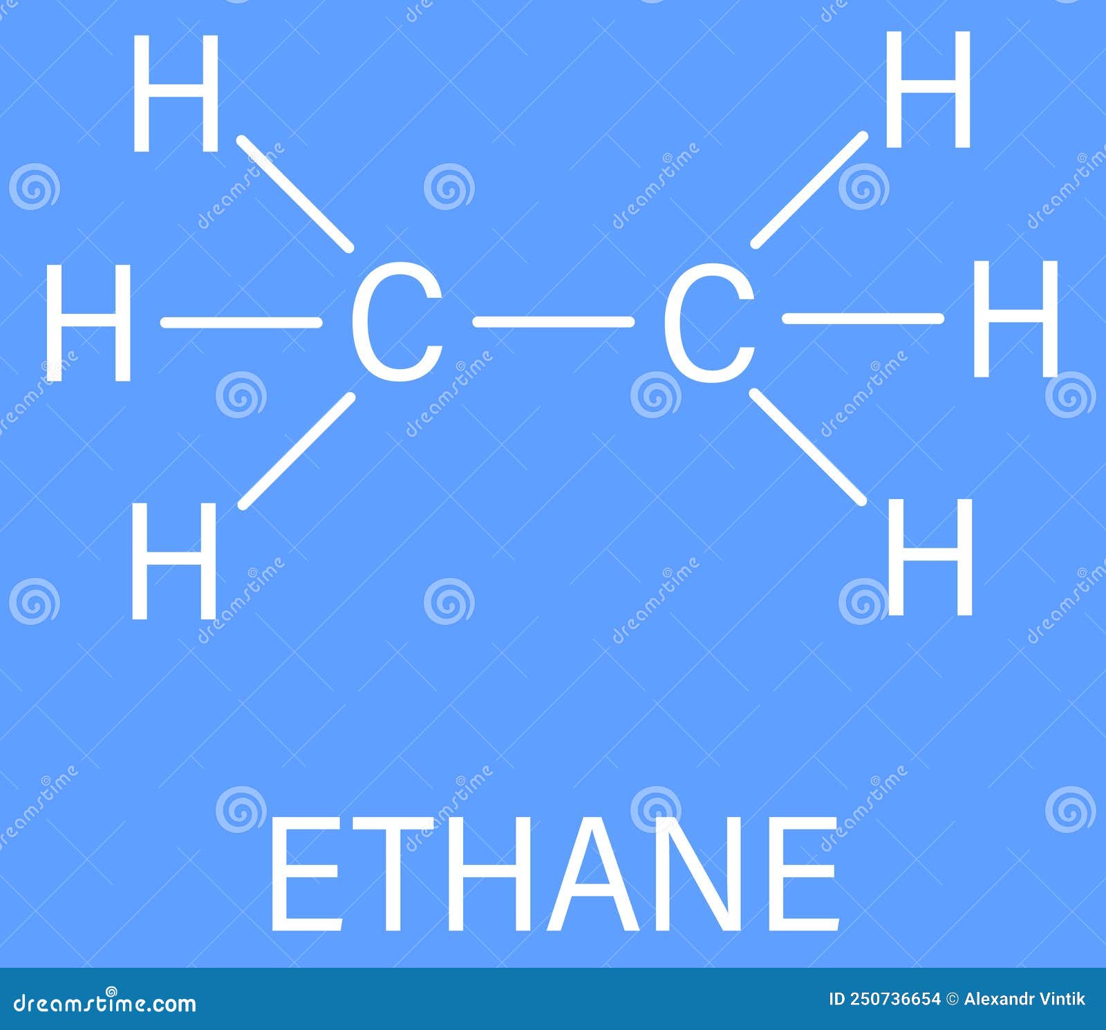 Ethane Natural Gas Component Molecule. Skeletal Formula Stock Vector ...