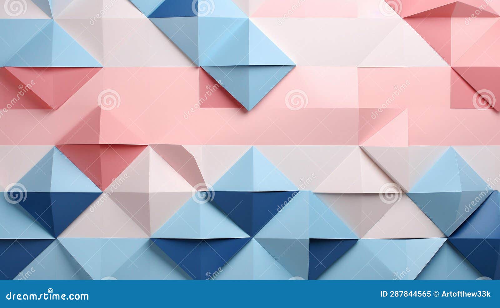 ethereal blue symmetry: captivating geometric pattern on matte white floor