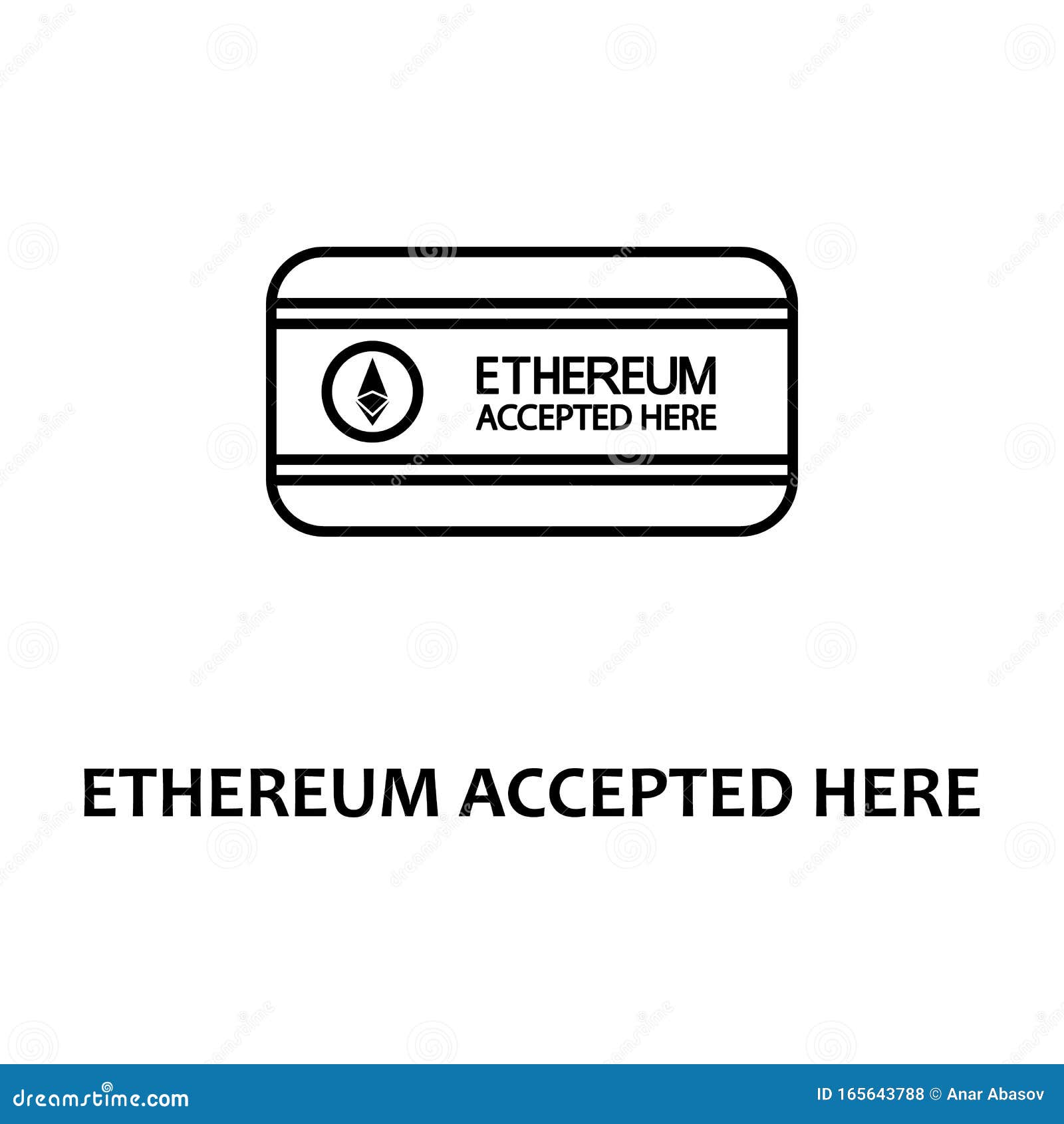 Ethereum Accepted Here Icon with Name. Element of Crypto Currency for  Mobile Concept and Web Apps Stock Illustration - Illustration of payment,  accept: 165643788