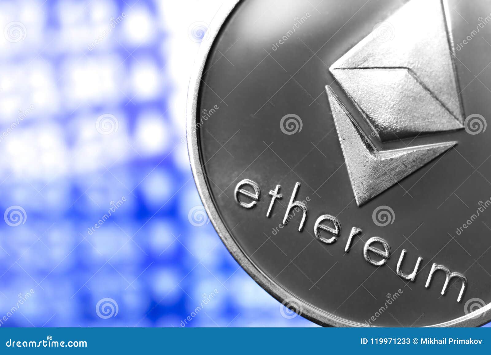 Ethereum coin on chart stock image. Image of anonymous ...