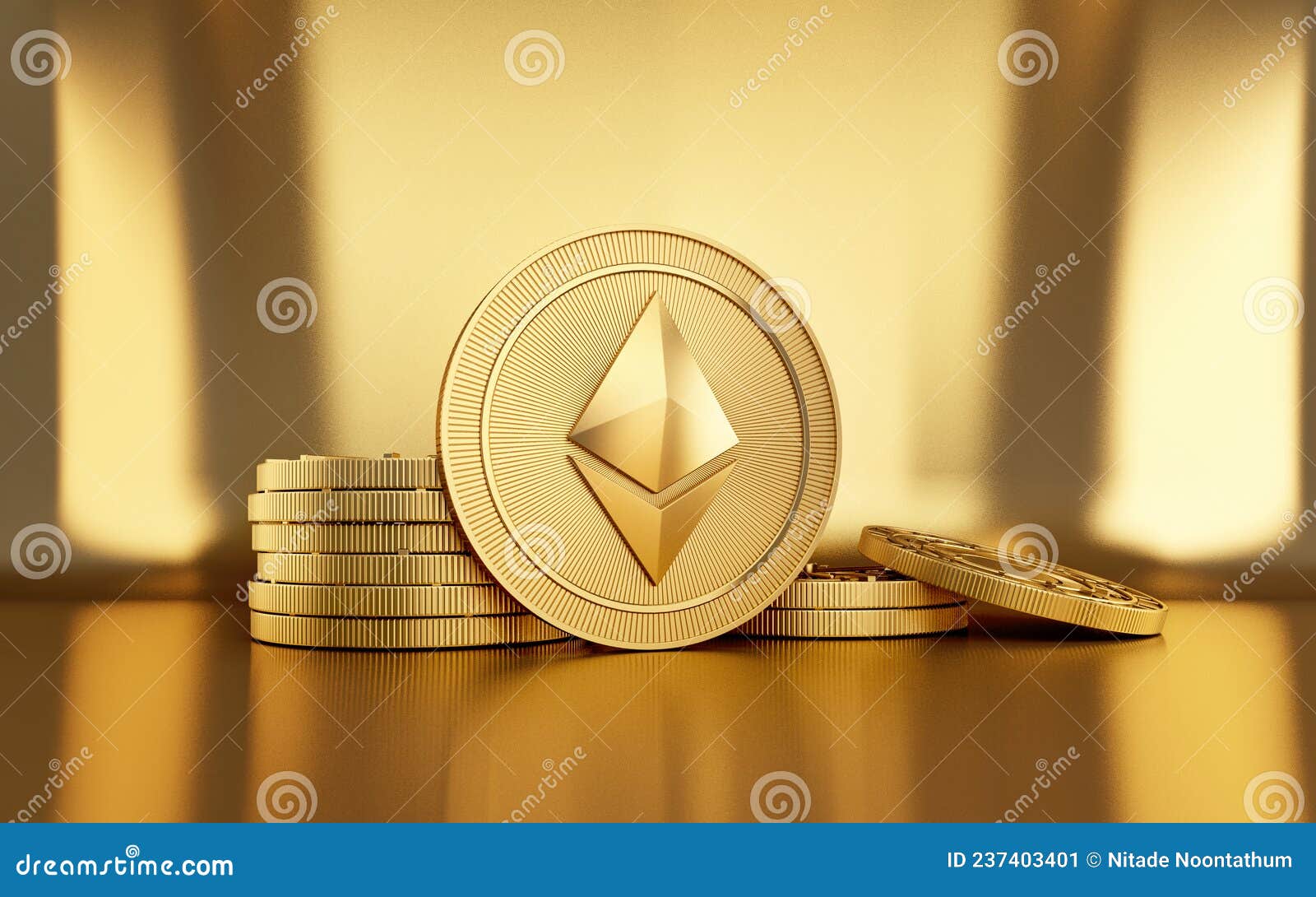Ethereum Coin ETH Digital Cryptocurrency. Editorial Photo - Illustration of  gold, symbol: 237403401