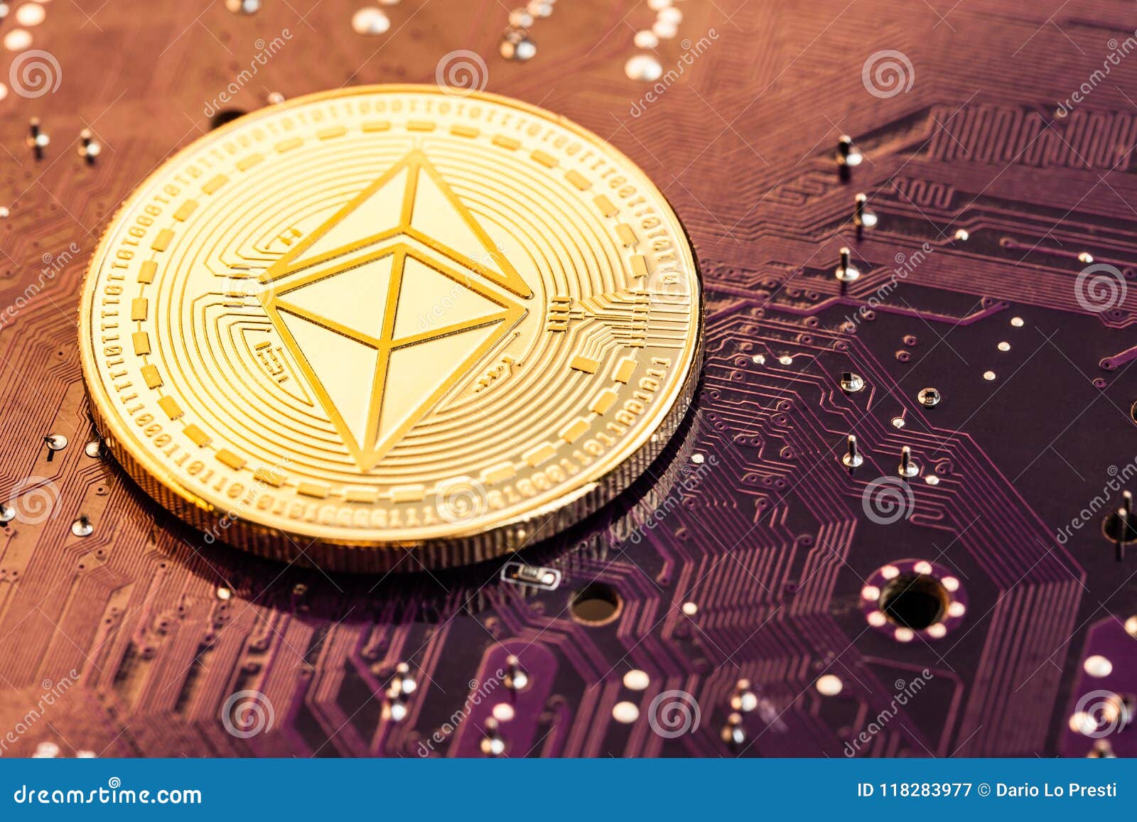 Ethereum Coin On Motherboard Stock Image - Image of ...