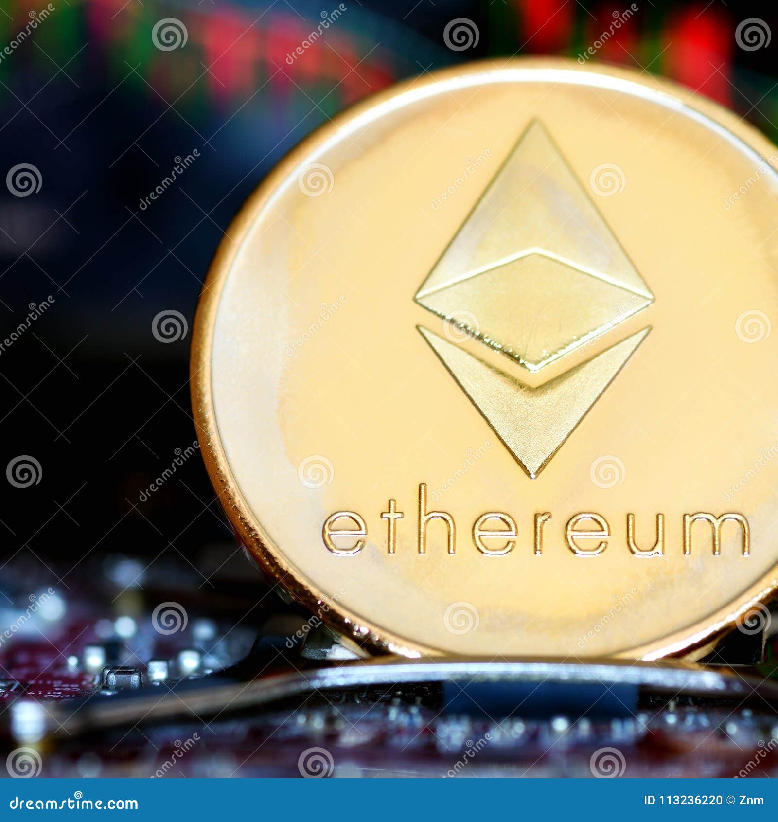 Ethereum. Crypto currency stock photo. Image of financial ...