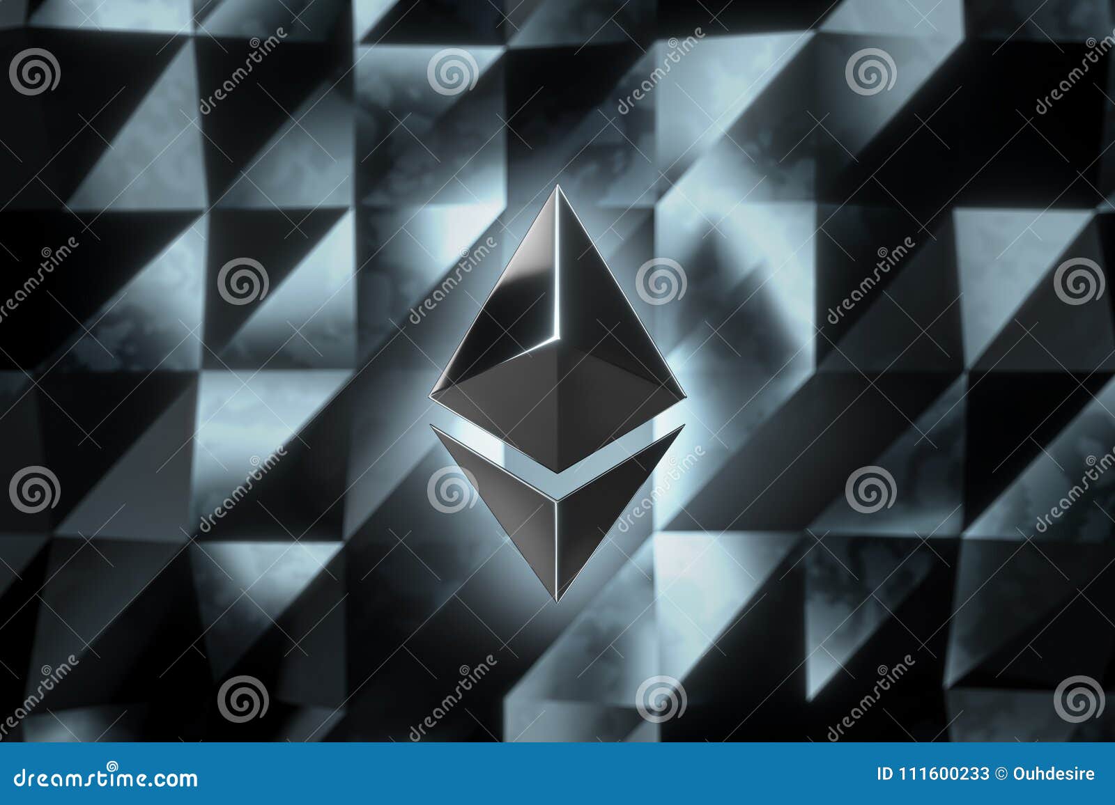 Ethereum Currency Logo 3D Illustration. Stock Illustration ...