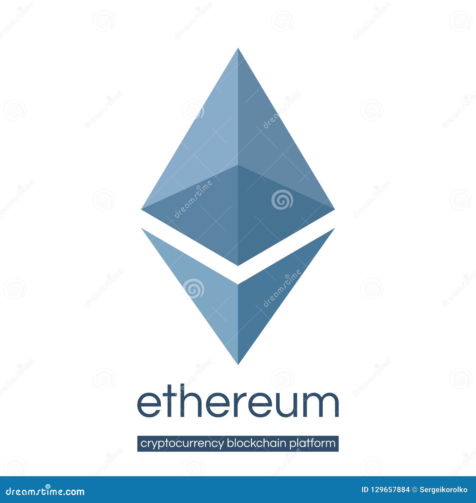 Ethereum Cryptocurrency Blockchain Platform Logo or Icon for Web Sites or  Applications. Flat Style Blue Version Editorial Stock Image - Illustration  of application, market: 129657884