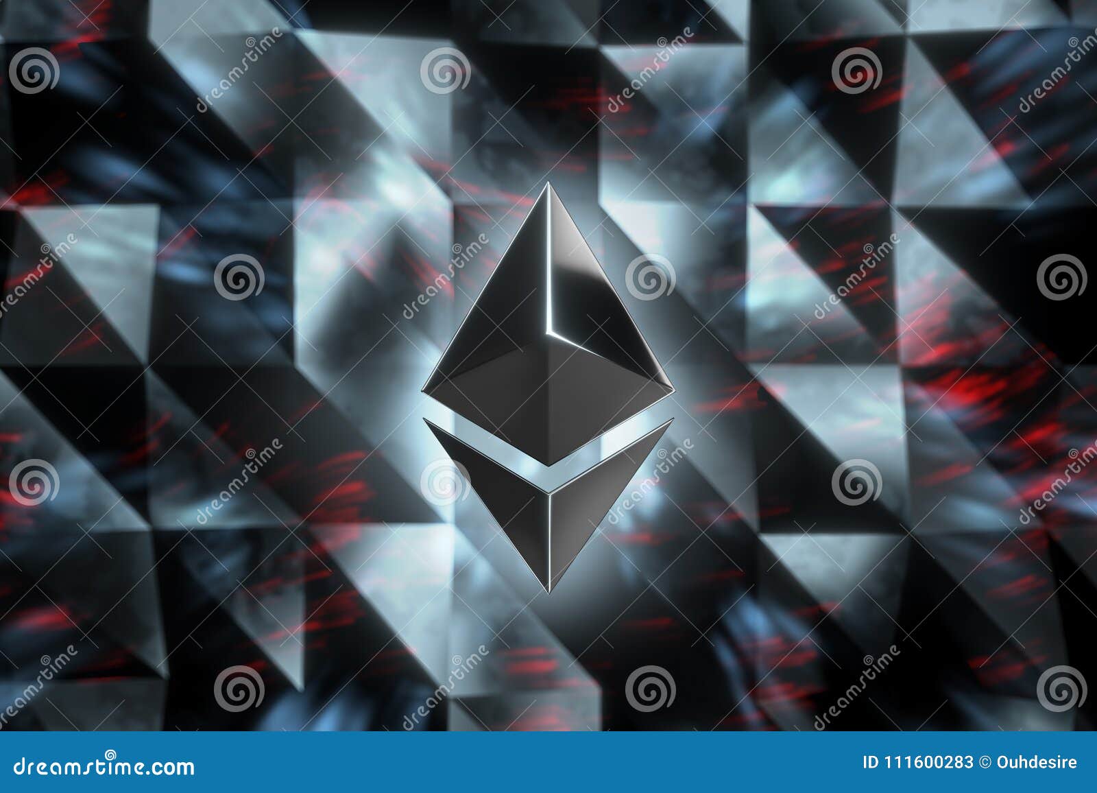 Ethereum Currency Logo 3D Illustration. Stock Illustration ...