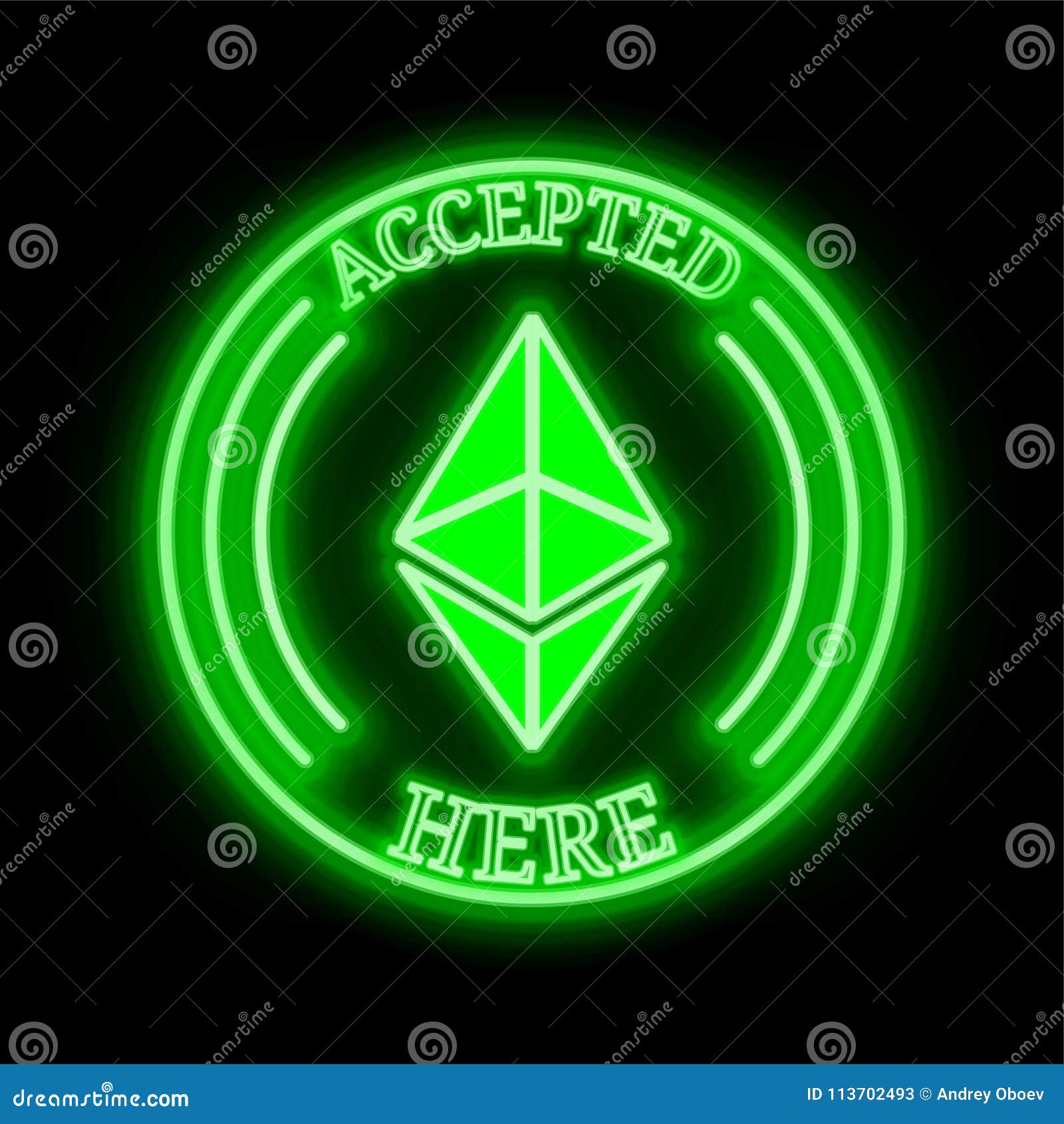 Ethereum ETH Accepted Here Sign Editorial Stock Photo - Illustration of  investment, ethereumeth: 113702493