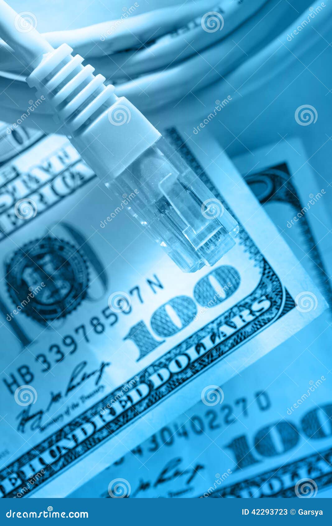 cable and dollar stock image. Image of office 42293723