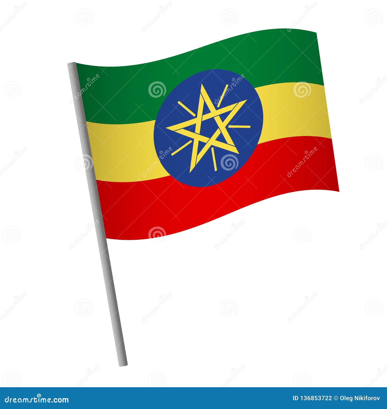 Download Ethiopia flag icon stock illustration. Illustration of ...