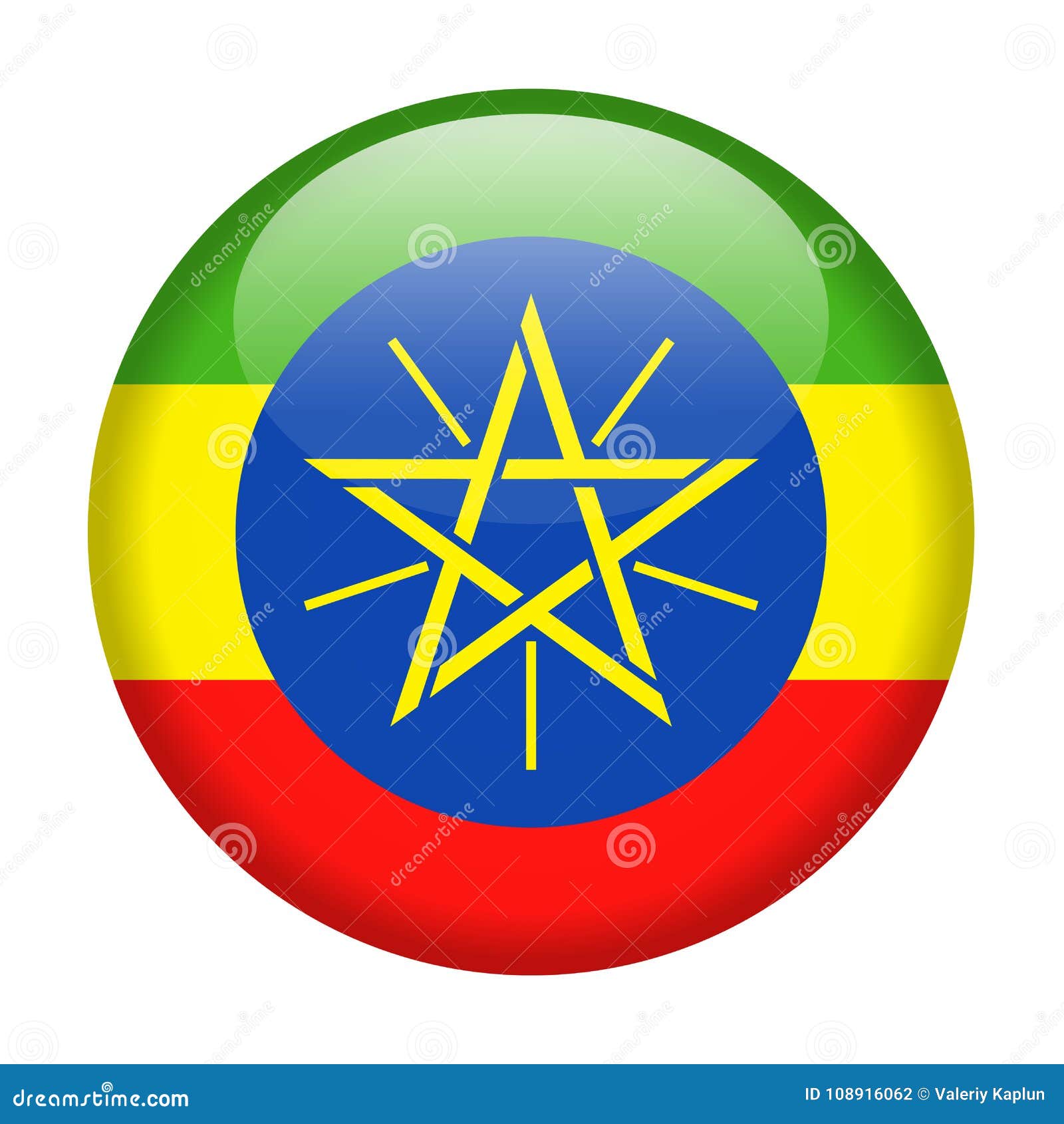 Download Ethiopia Flag Vector Round Icon Stock Illustration ...