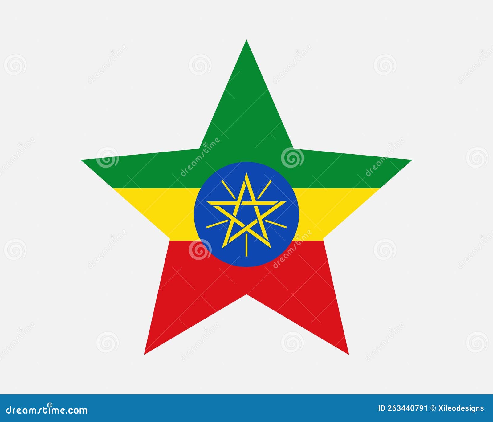 Ethiopia Star Flag. Ethiopian Star Shape Flag Stock Vector - Illustration  of laser, graphics: 263440791