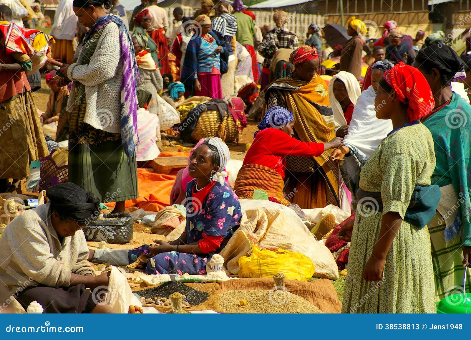 Ethiopian market editorial stock photo. Image of marketplace 38538813