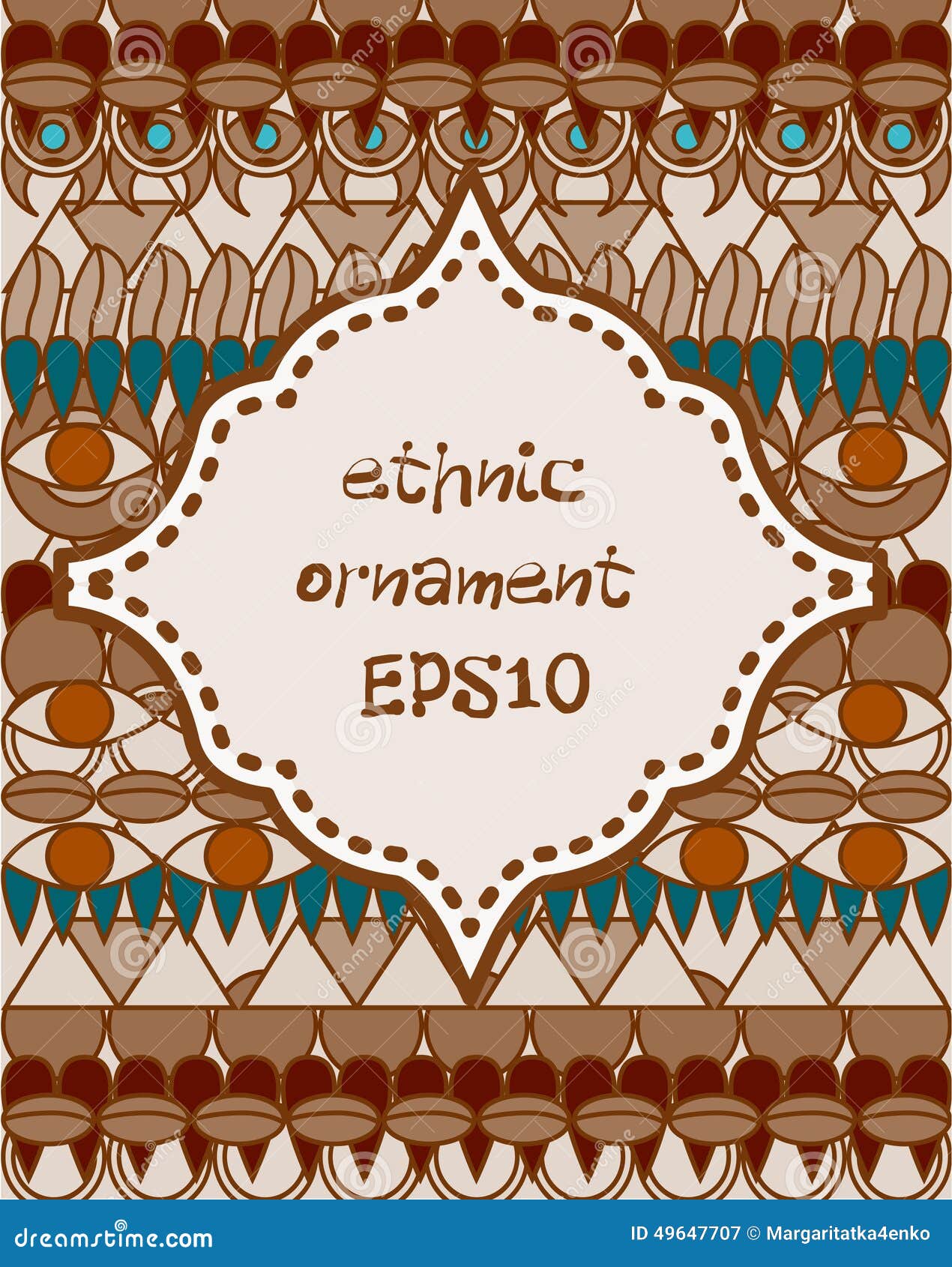 Ethnic background stock vector. Illustration of individuality - 49647707