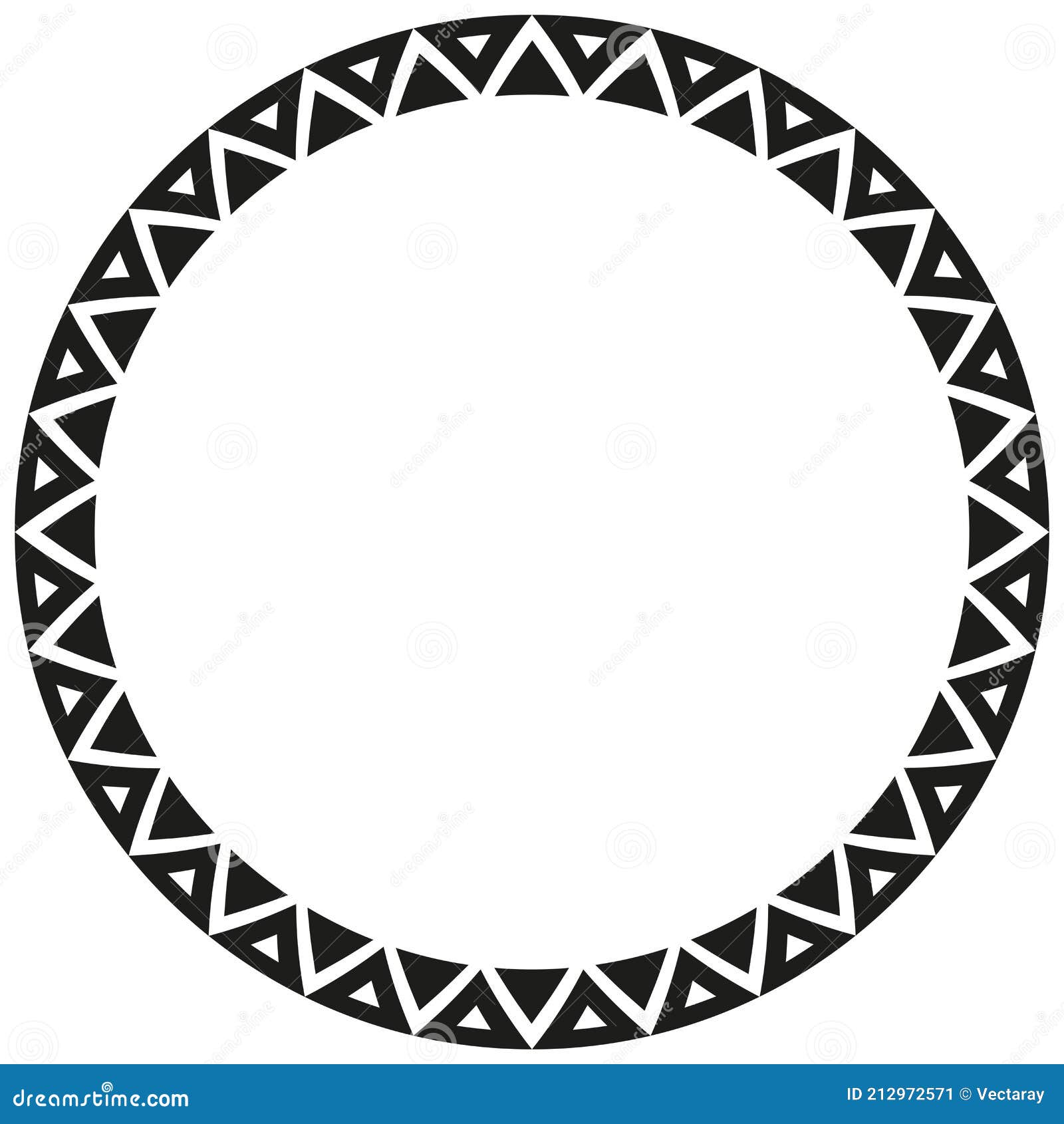 100 African Border Frames. Collection Of 100 Round Border Frames In An