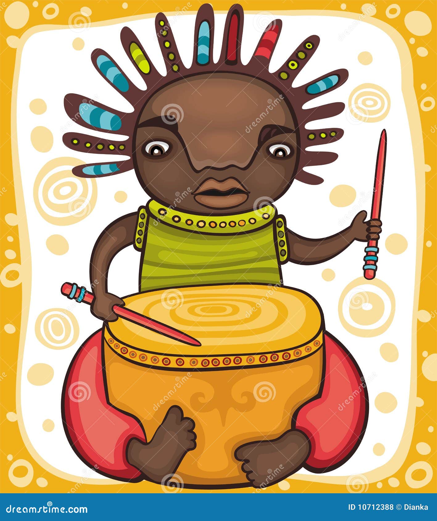 African Drummer. Percussion Players. Tribal Bongo Or Djembe Music
