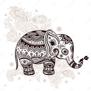 Ethnic Elephant Illustration Stock Vector - Illustration of native ...