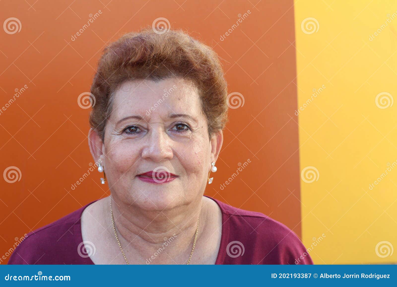 Ethnic Senior Woman with Short Hairstyle Stock Image Image of