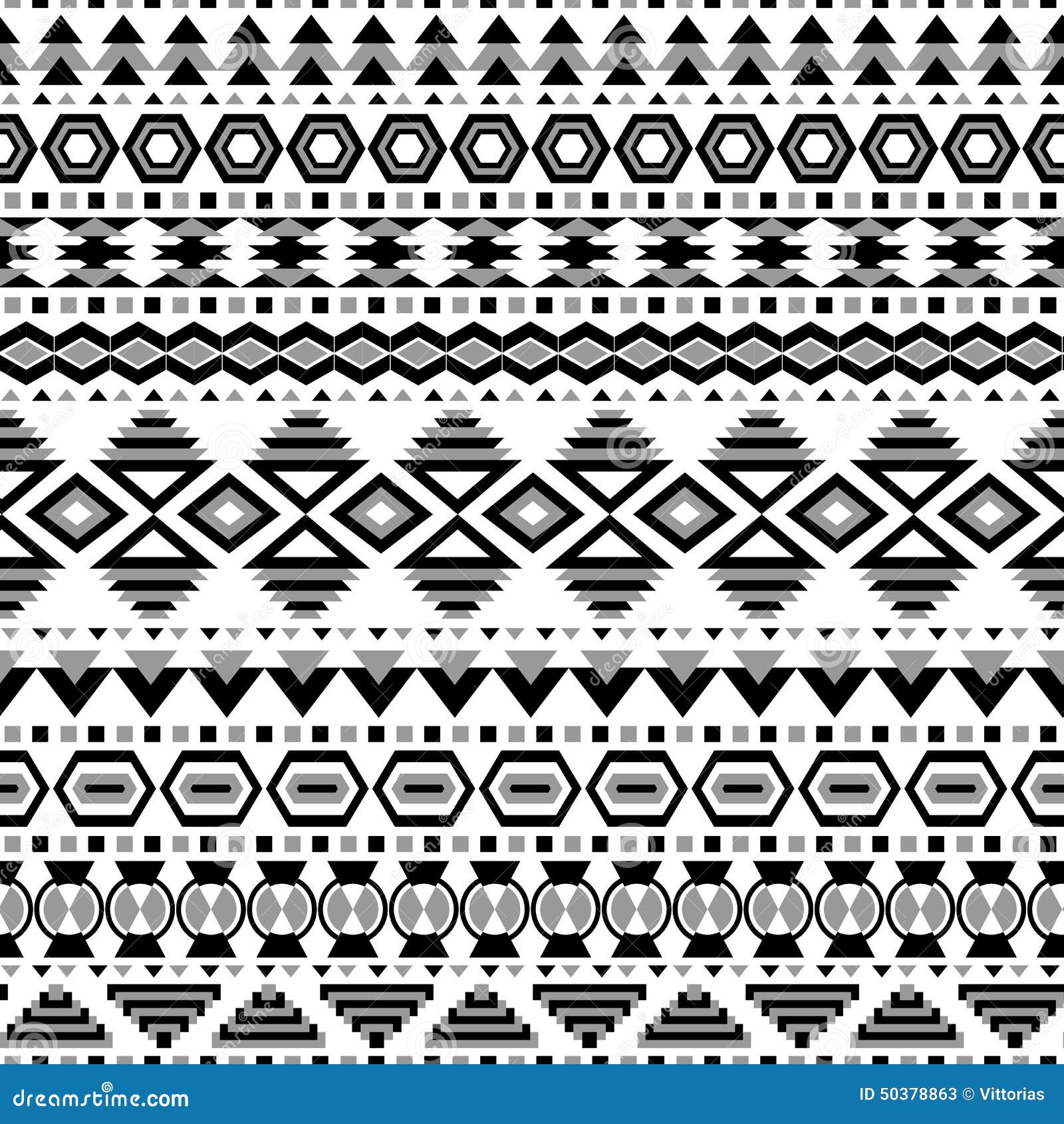 Ethnic Striped Seamless Pattern. Stock Vector - Illustration of ...