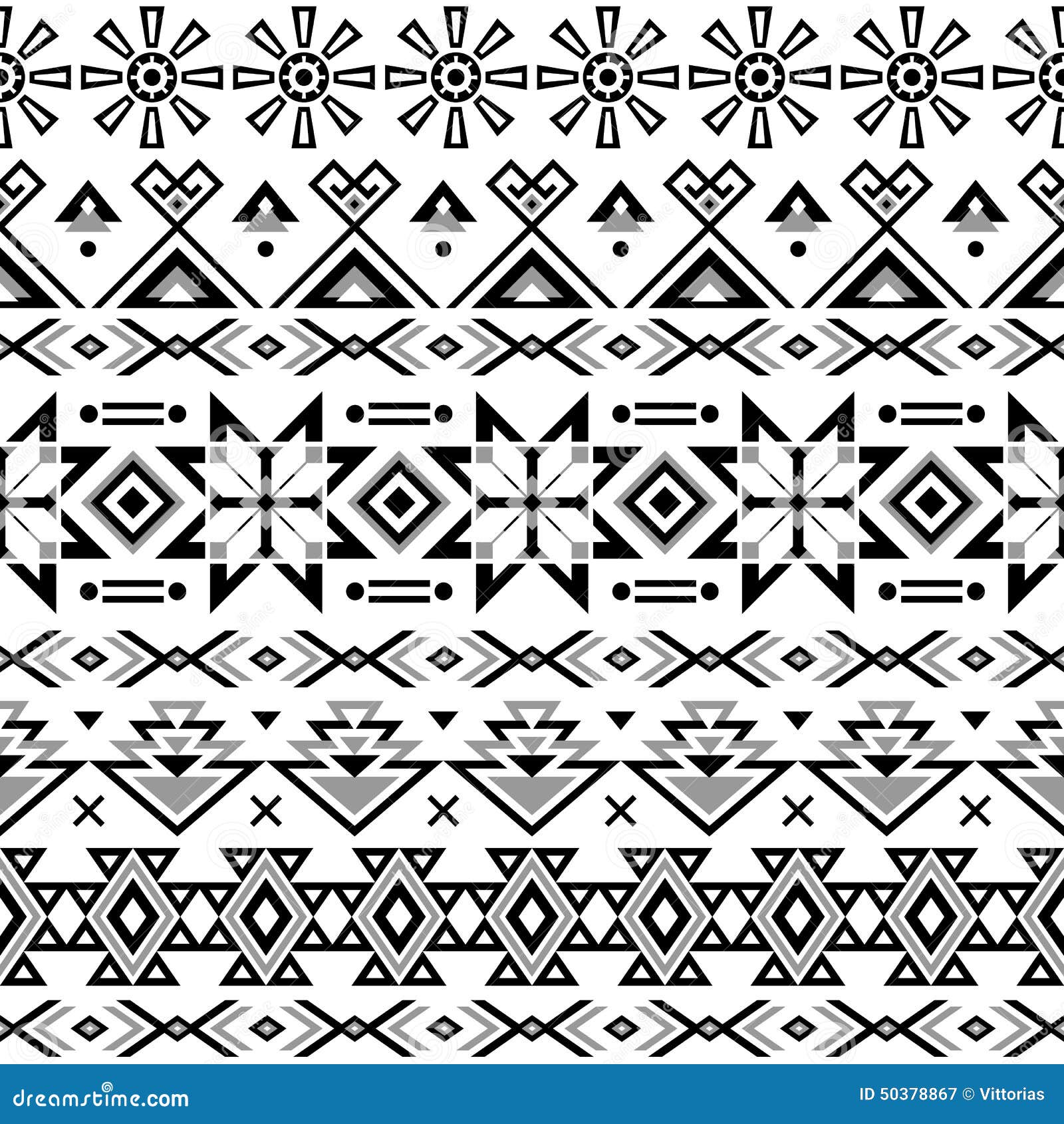 Ethnic Striped Seamless Pattern. Stock Vector - Illustration of ancient ...