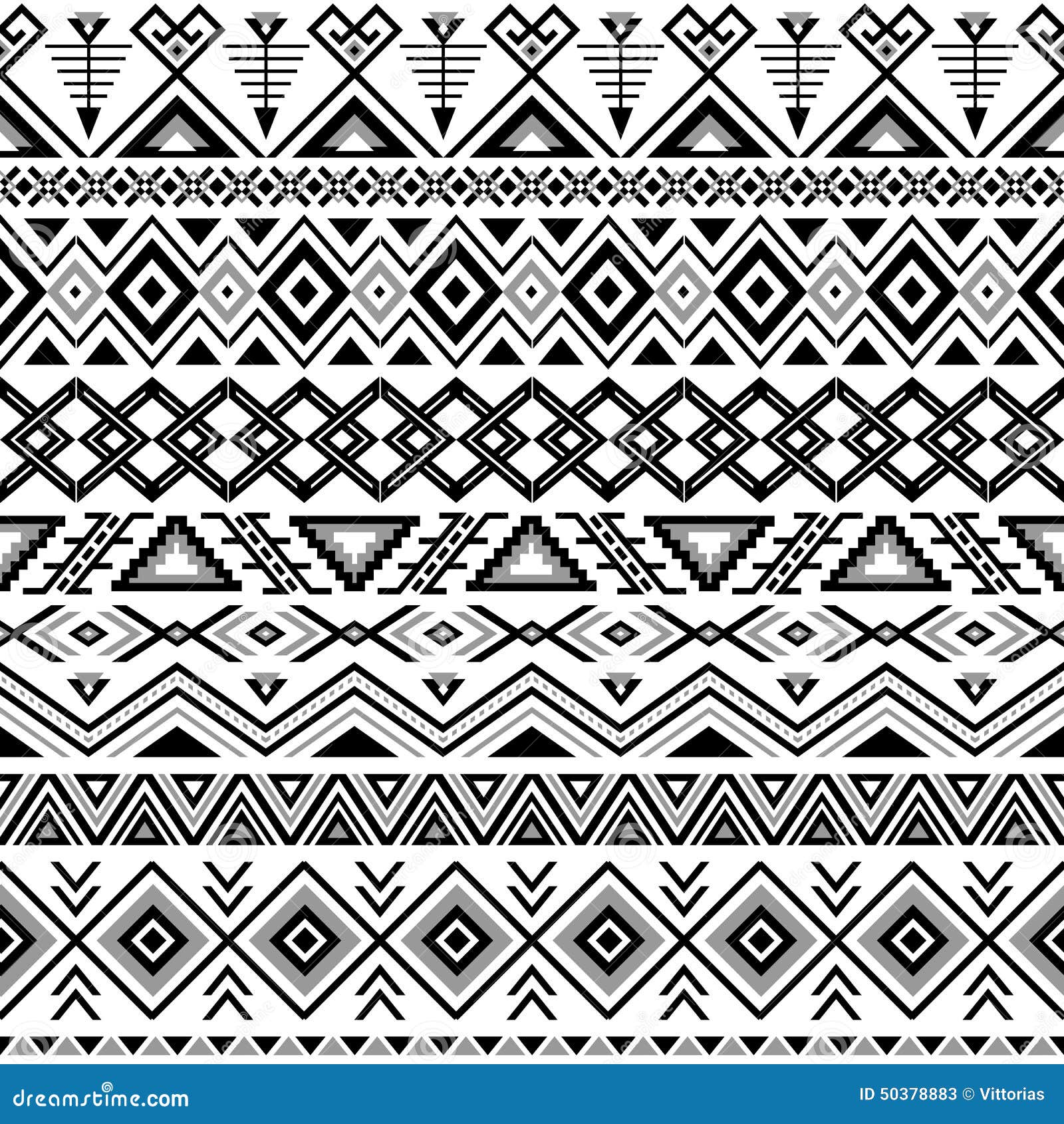 Ethnic Striped Seamless Pattern. Stock Vector - Illustration of navajo ...