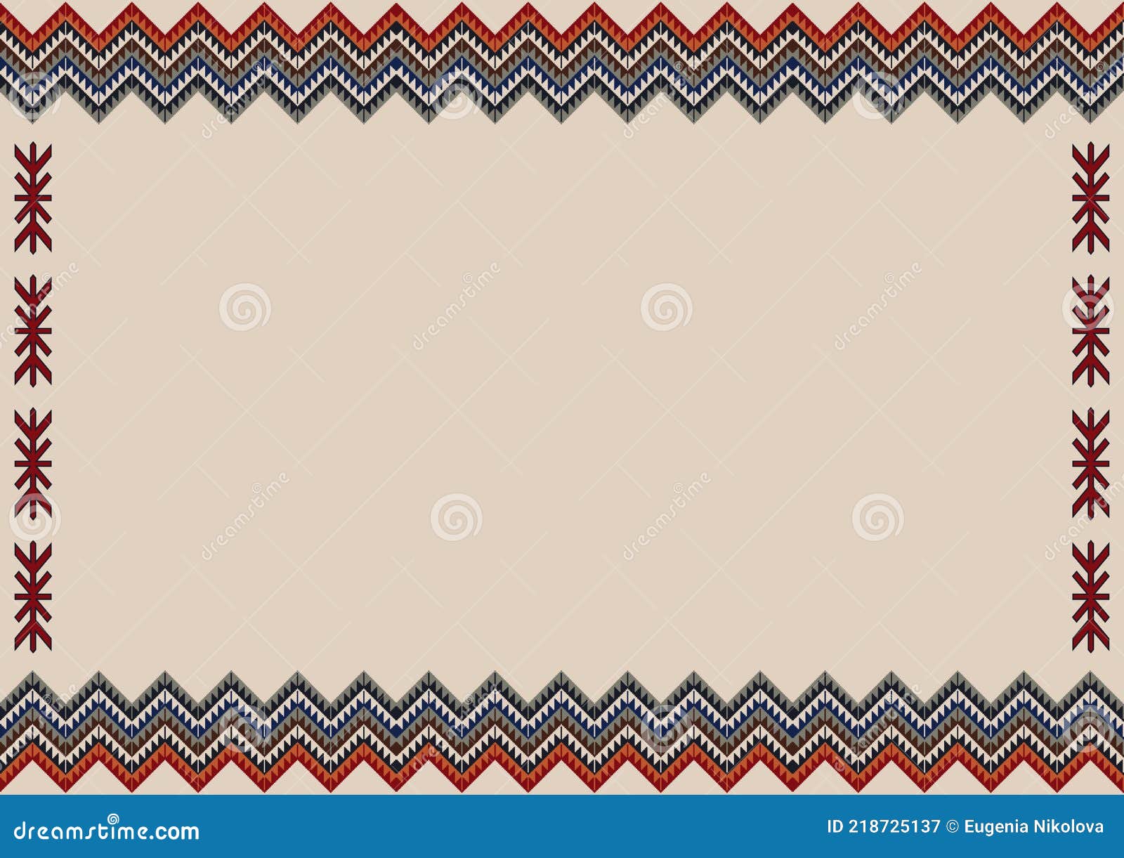 Ethnic Tribal Pattern Background with Copy Space for Text. Native Indian  Border Ornament with Navajo Design Elements Stock Vector - Illustration of  backdrop, boho: 218725137