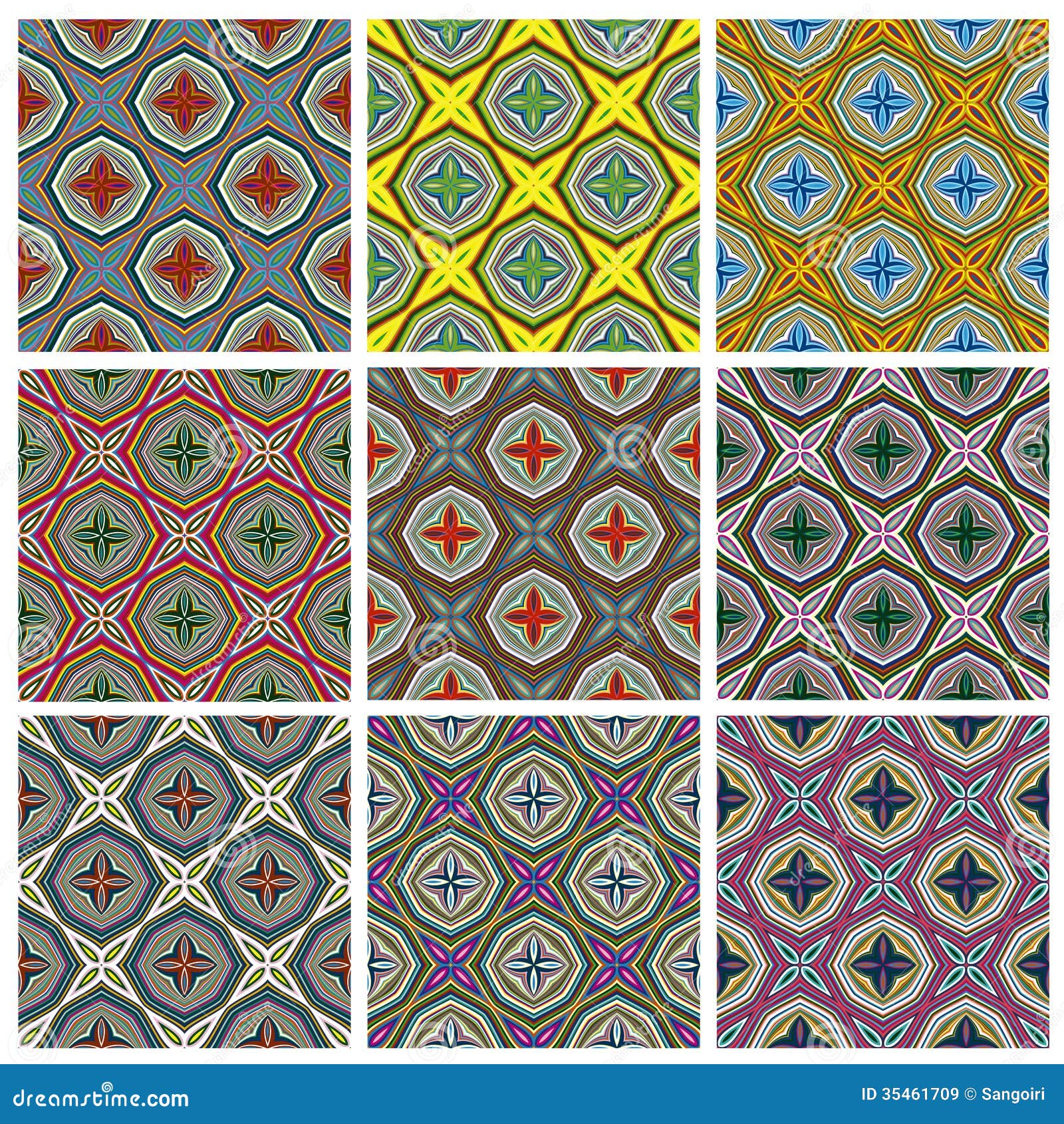 Ethno Pattern Set stock vector. Illustration of decor - 35461709