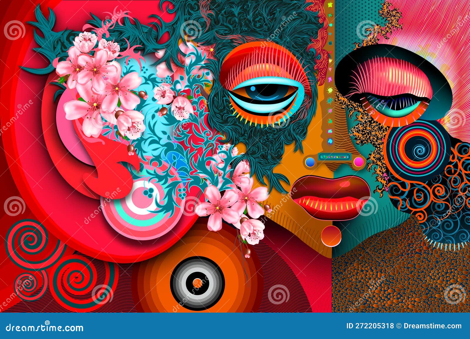 Ethnos. the Ethnic Face of Humanity Stock Vector Illustration of