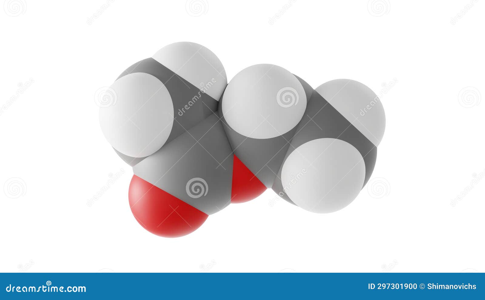 Ethyl Acetate Molecule, Ethyl Ethanoate, Molecular Structure, Isolated
