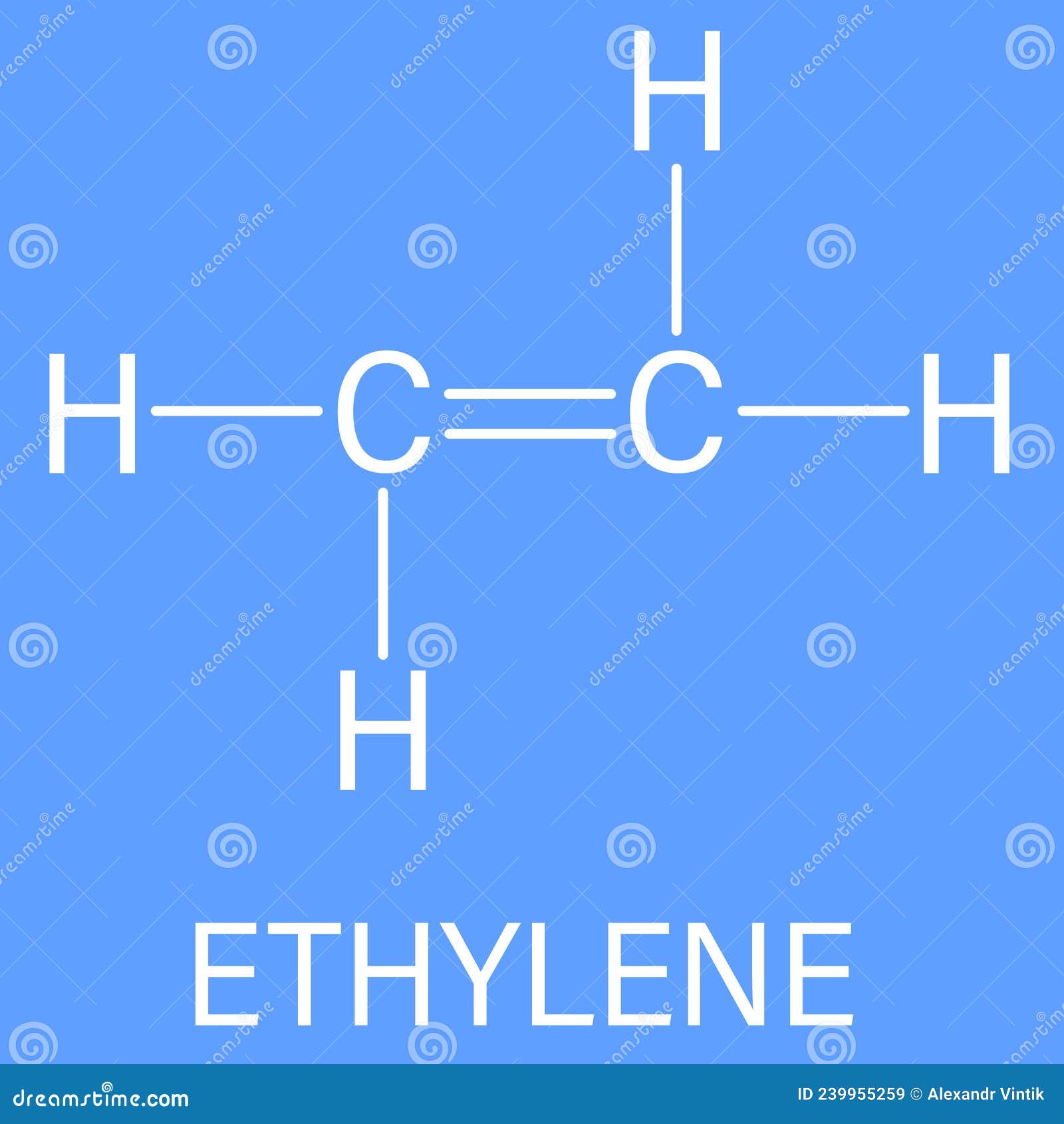 Ethylene Or Ethene Molecule. Used In Production Of Polyethylene But ...