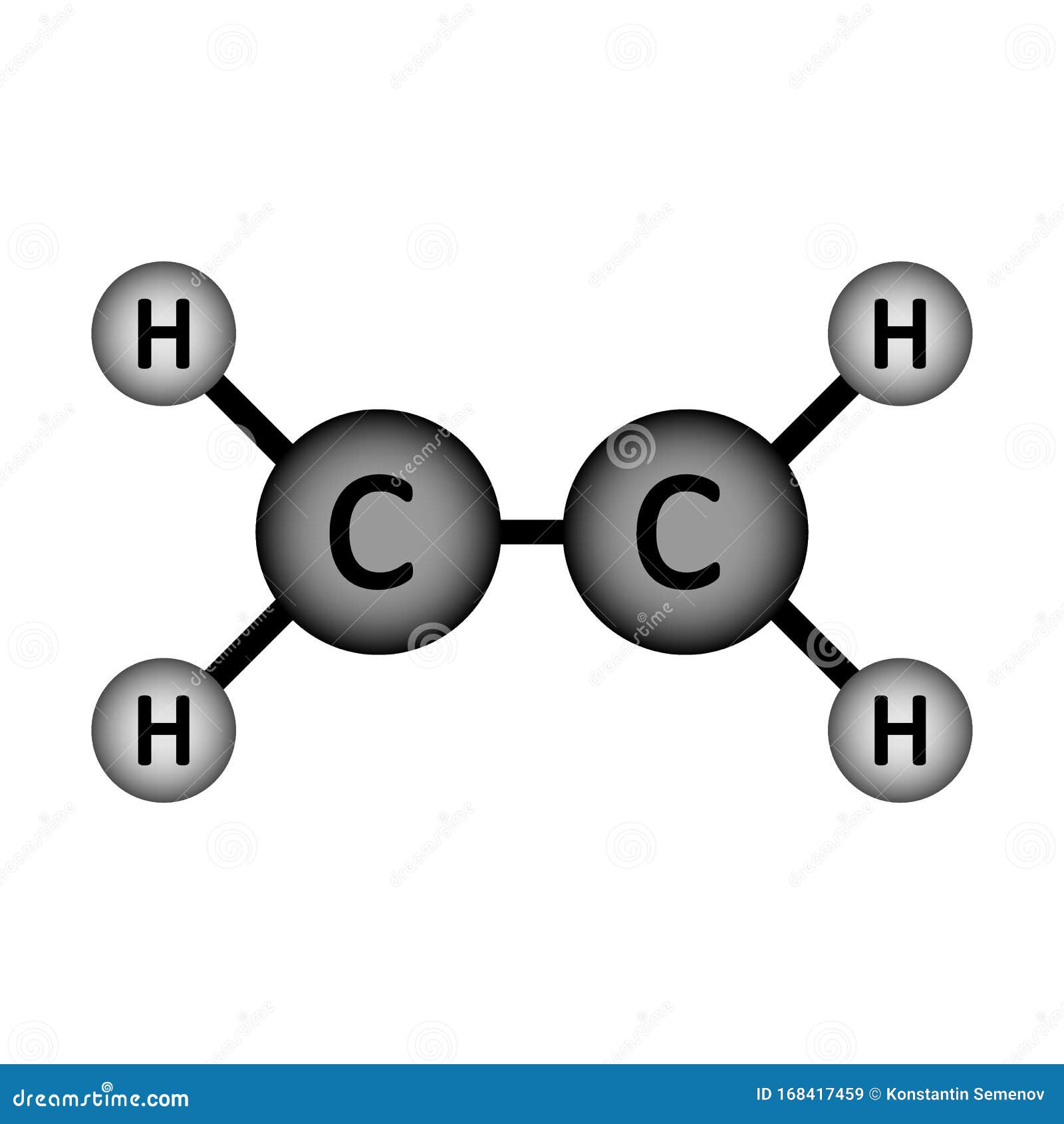 Ethylene molecule icon stock illustration. Illustration of vector ...