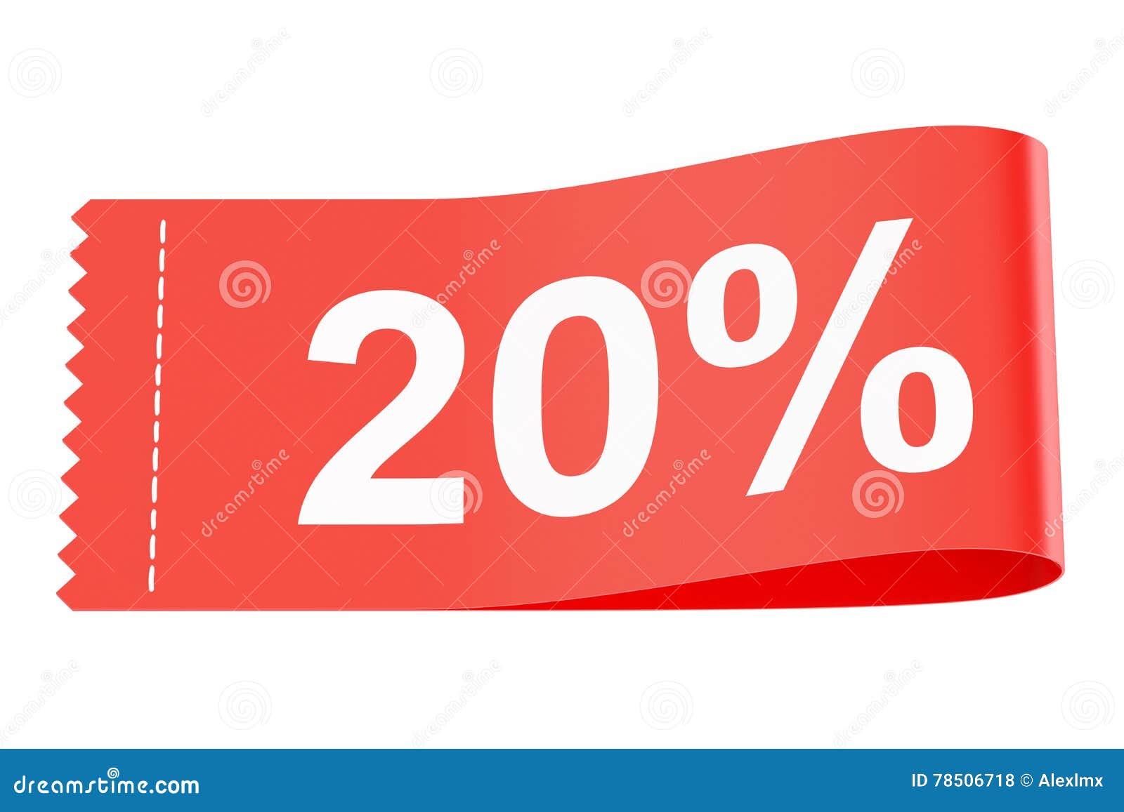Roja La Ropa Del 20% Stock de ilustración - Ilustración de blanco, compras: 78506718