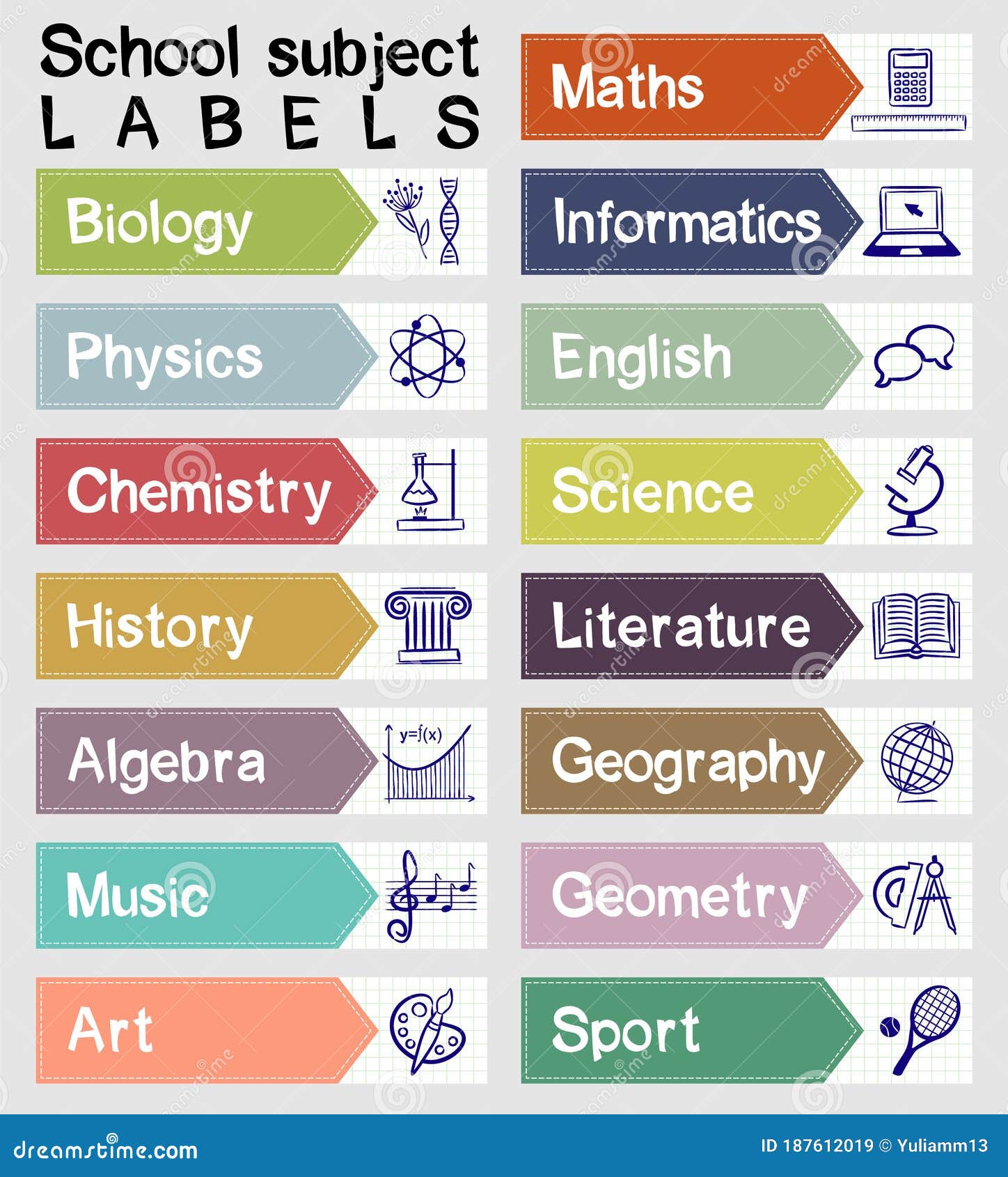 Etiquetas Com Nomes E cones Dos Alunos Ilustra o Do Vetor etiquetas-com-nomes-e-cones-dos-alunos-ilustra-o-do-vetor