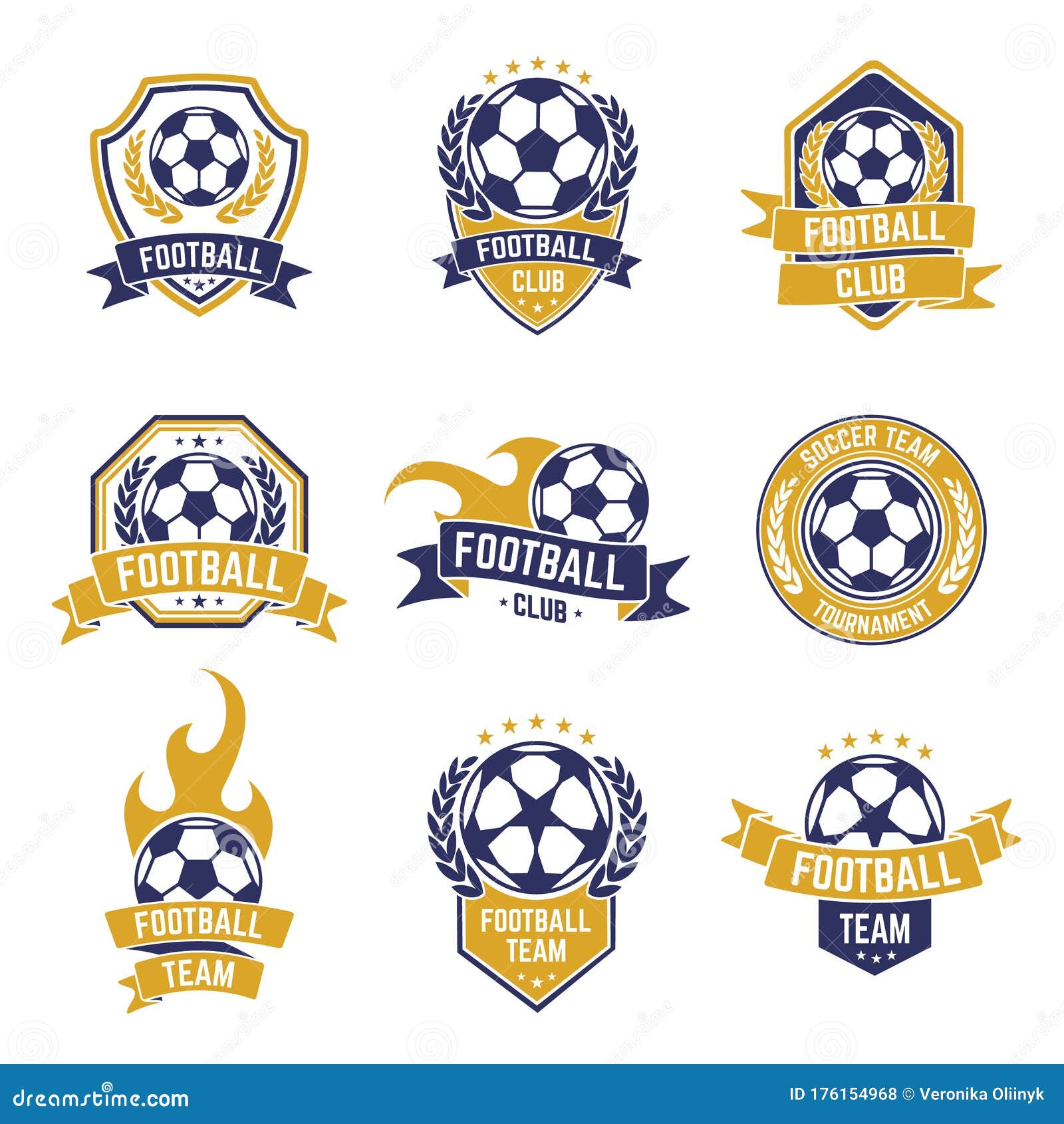 Logotipo de futebol e fã-clube de futebol