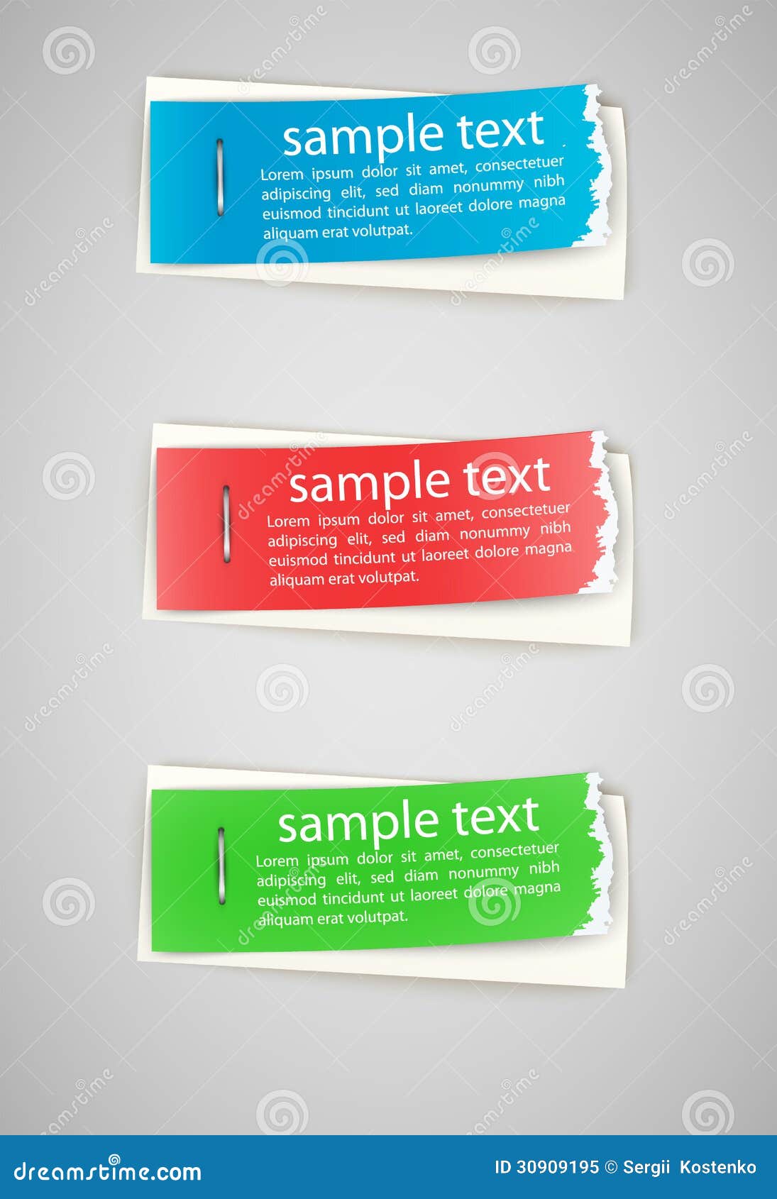 Etiquetas Rasgadas Do Papel Da Borda Ilustração do Vetor - Ilustração ...