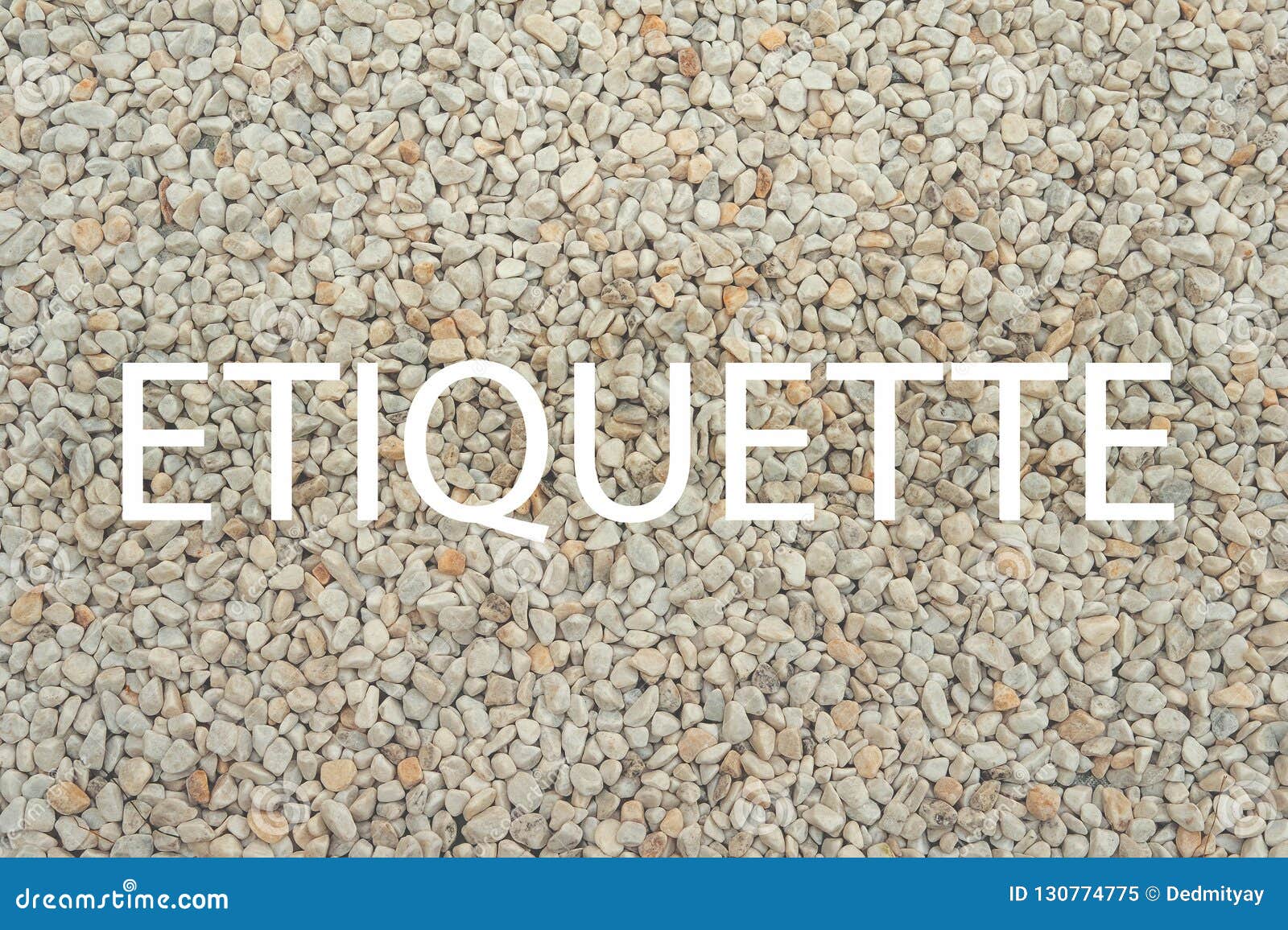 etiquette - word on stone background as blank for 