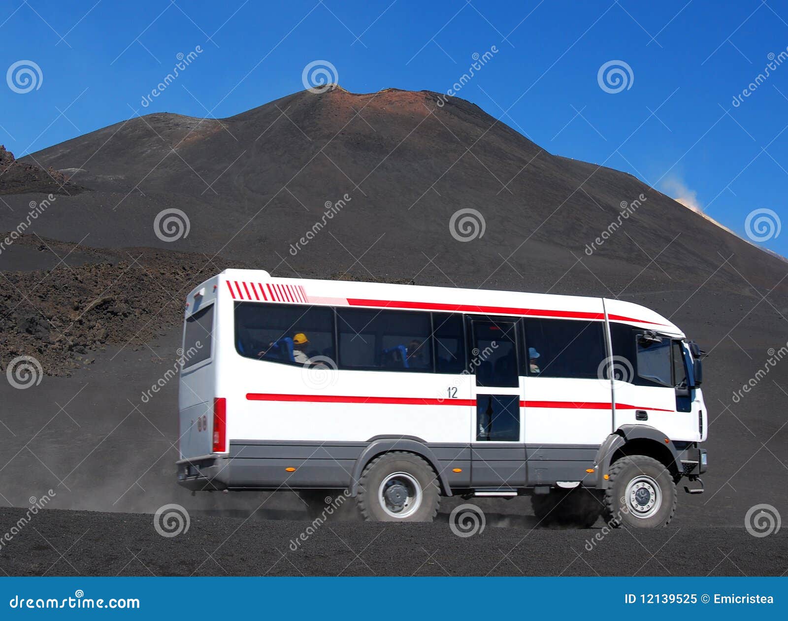 etna touristic bus, sicily, italy