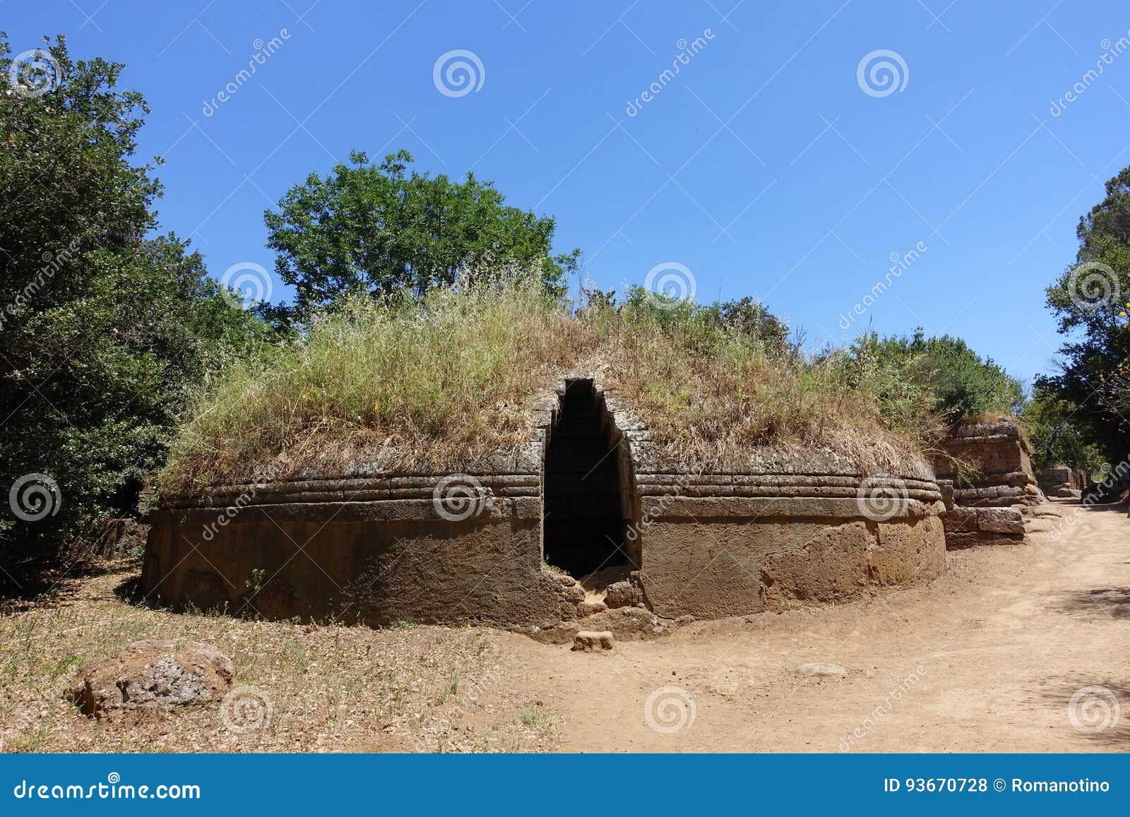 The Etruscan Necropolis of Cerveteri Stock Photo - Image of century ...