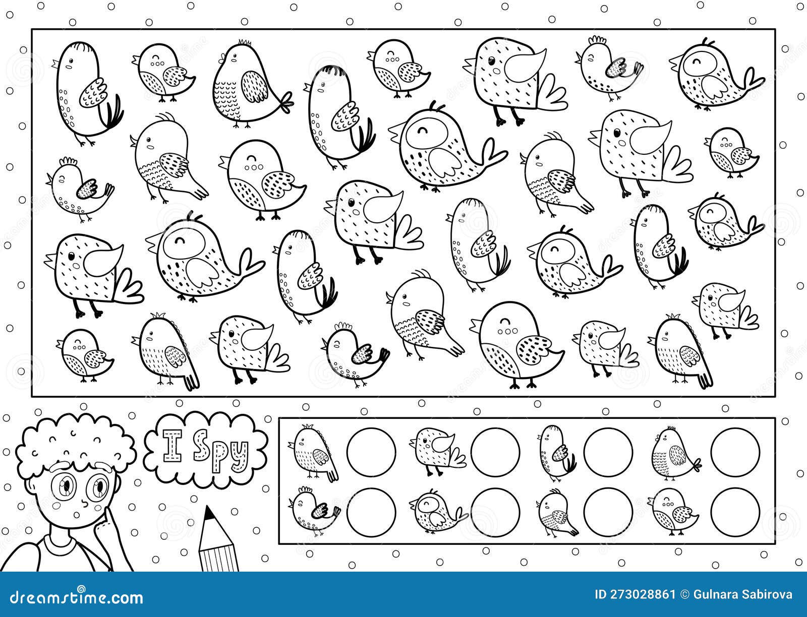 Jogo de educação para crianças contar as fotos e colorir o número