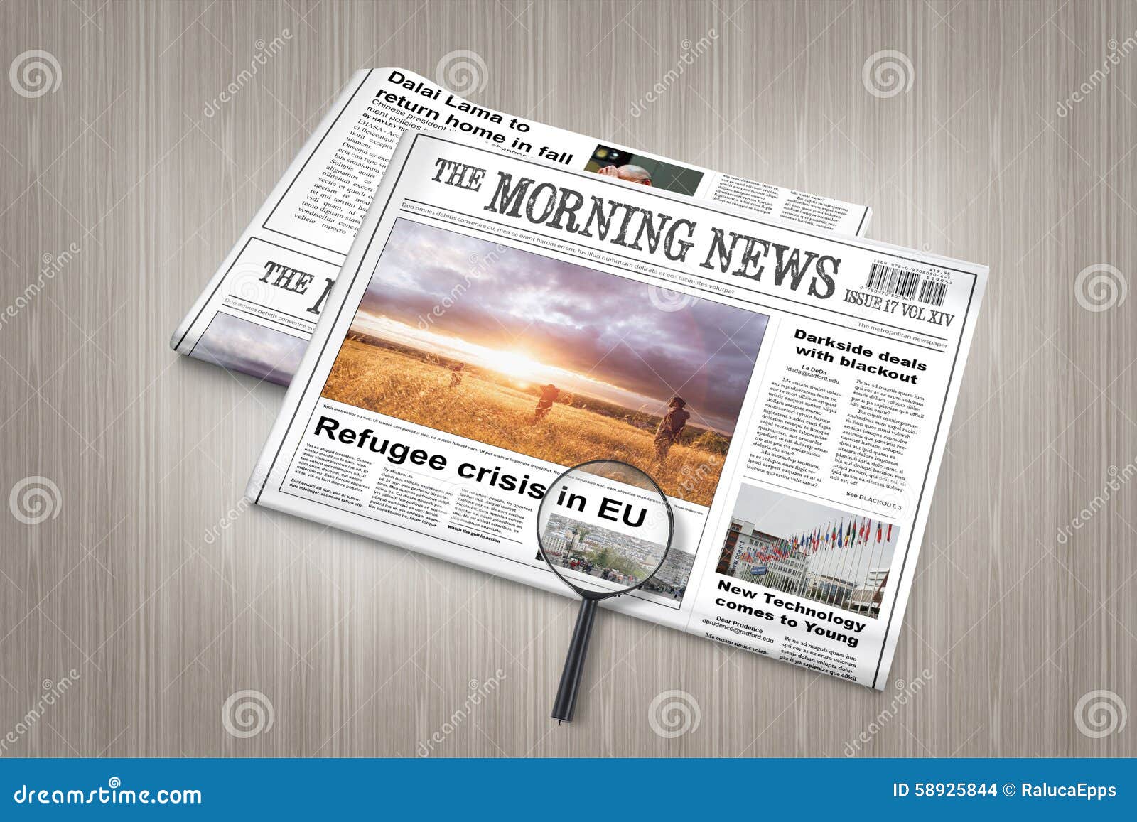 EU Refugee Crisis Breaking News In Newspaper On A Table Stock Photo Image: 58925844 EU Refugee Crisis Breaking News In Newspaper On A Table Stock Photo Image: 58925844